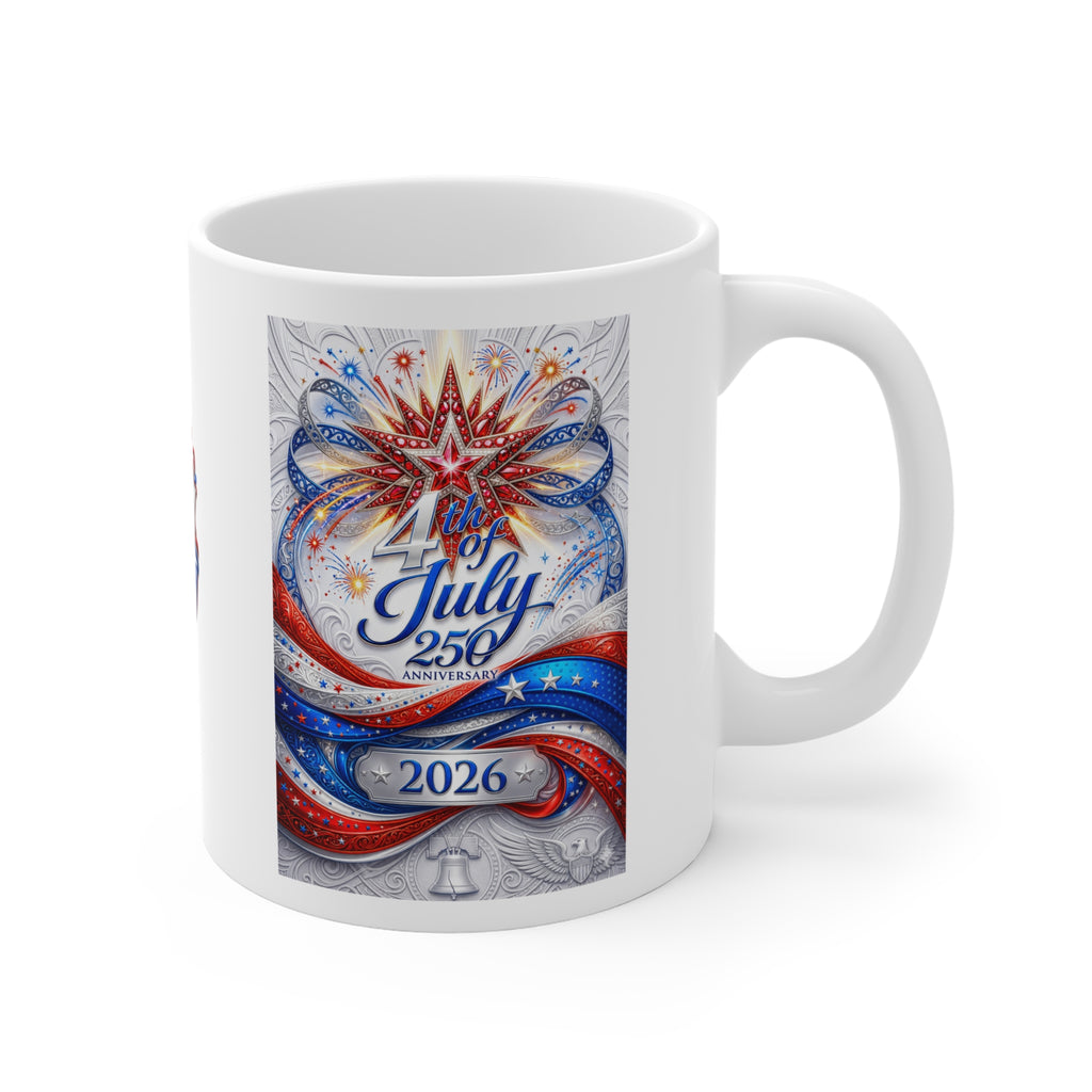 The Fugly Mugly™ | America 250 Independence Day Collector's Mug – Limited Edition Patriotic Luxury Ceramic Mug