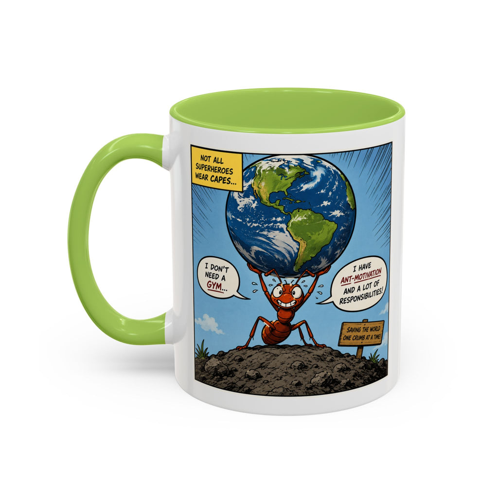 Ant-Motivation Comic Mug – Inspirational Coffee Mug | Funny Luxury Motivation Mug