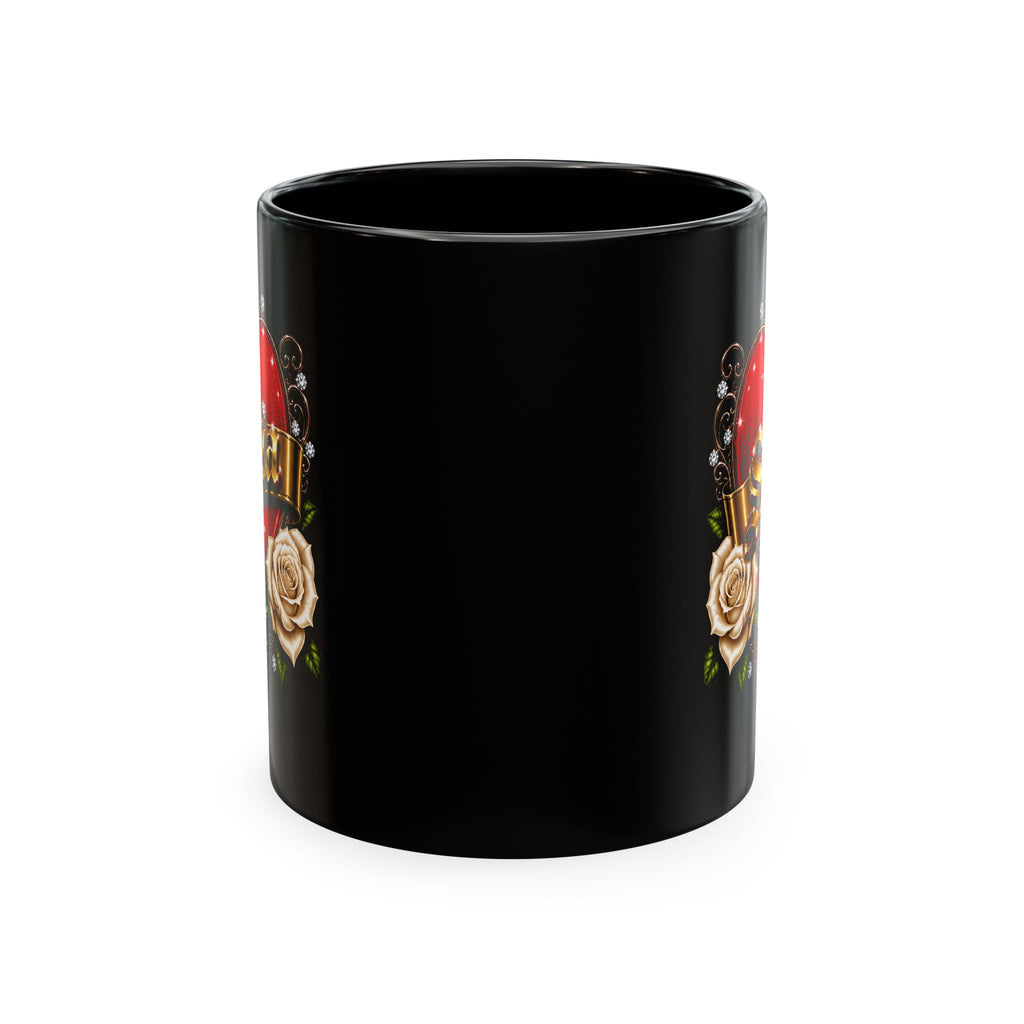 Sonia Personalized Heart & White Rose Luxury Coffee Mug – Elegant Custom Name Gift | Premium Ceramic Mug