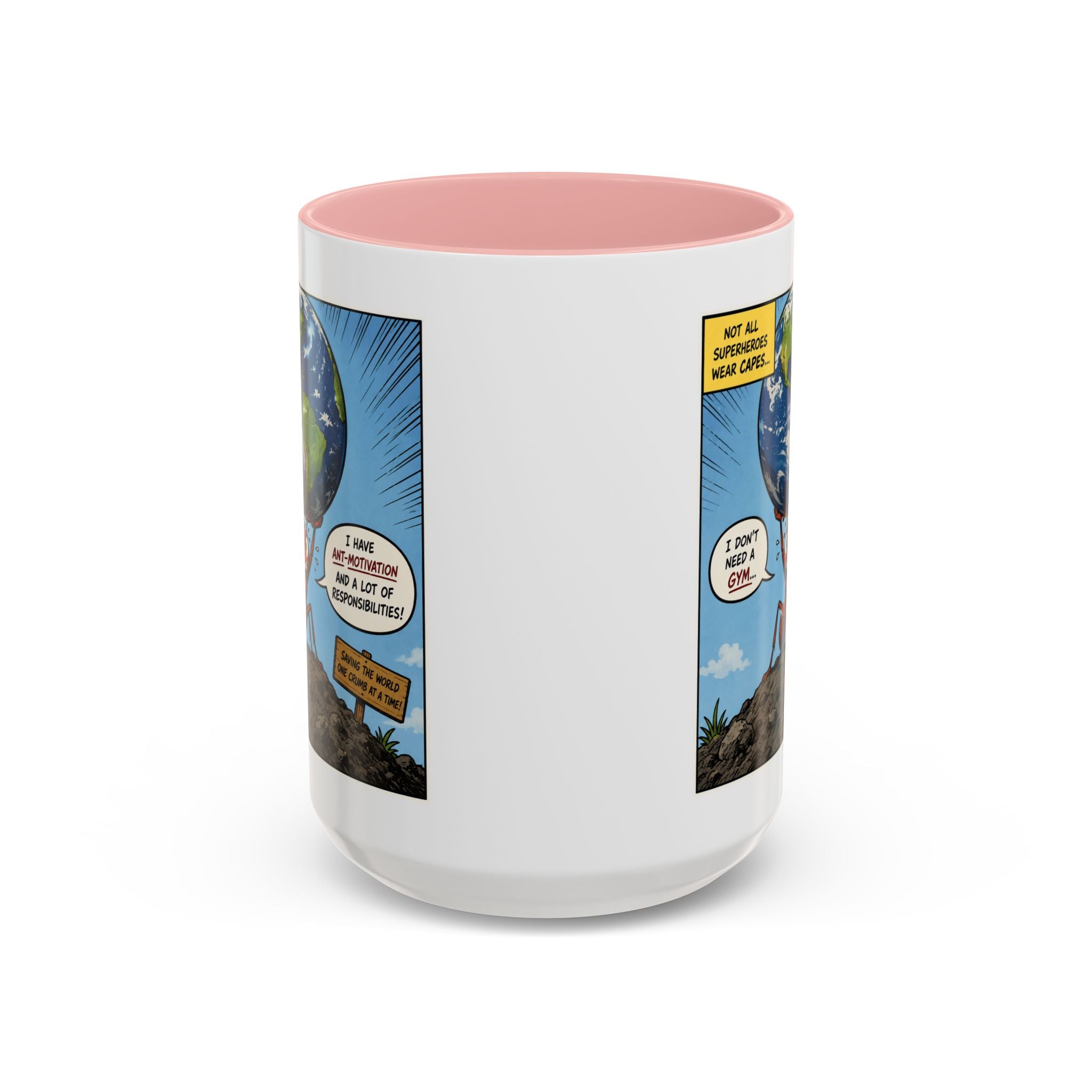 Ant-Motivation Comic Mug – Inspirational Coffee Mug | Funny Luxury Motivation Mug