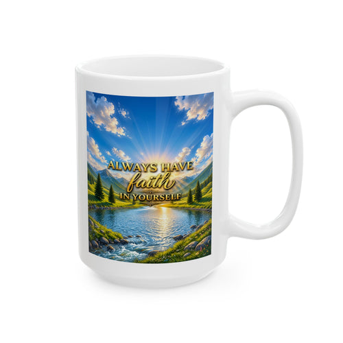 Always Have Faith in Yourself – Visionary Edition Luxury White Mug