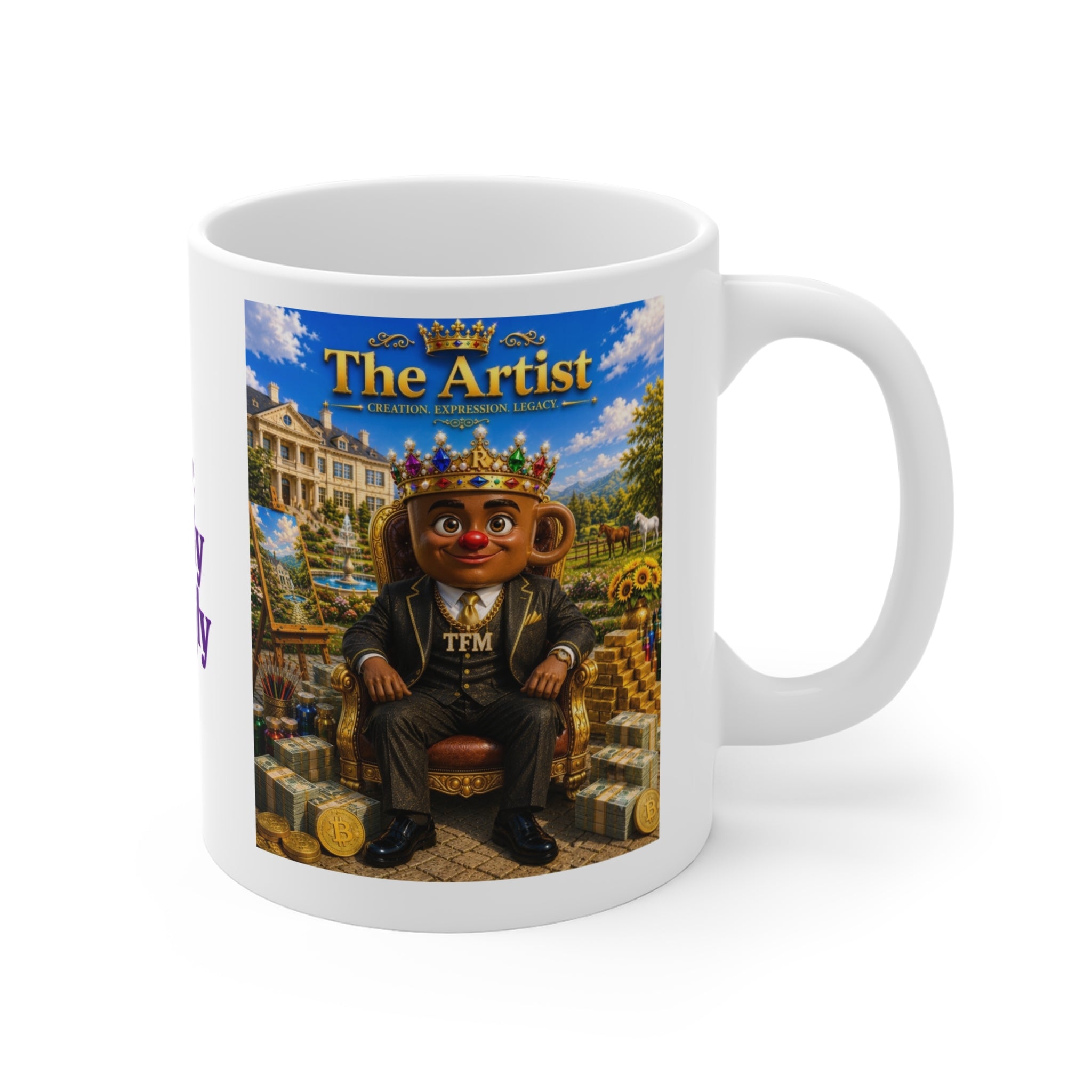 The Artist™ Luxury White Ceramic Mug – Premium Inspirational Coffee Cup | Creation • Expression • Legacy