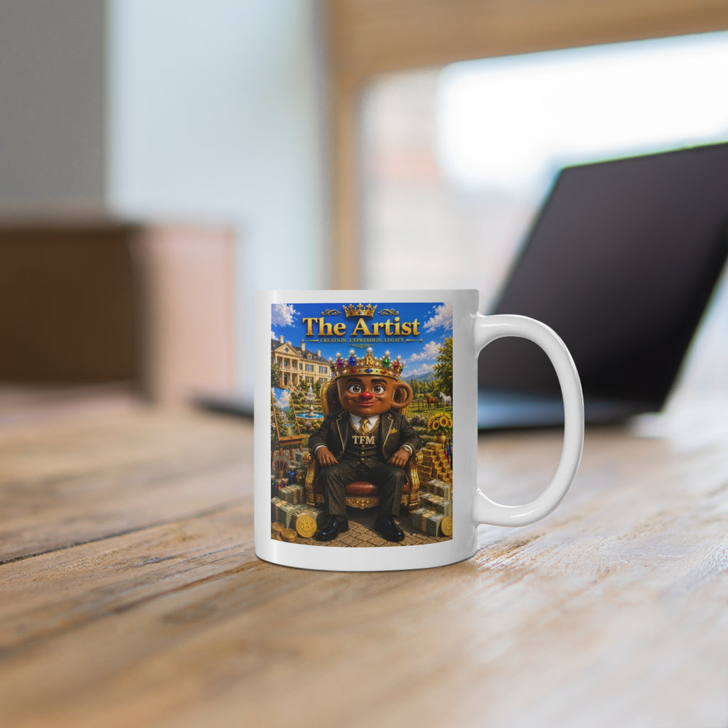 The Artist™ Luxury White Ceramic Mug – Premium Inspirational Coffee Cup | Creation • Expression • Legacy