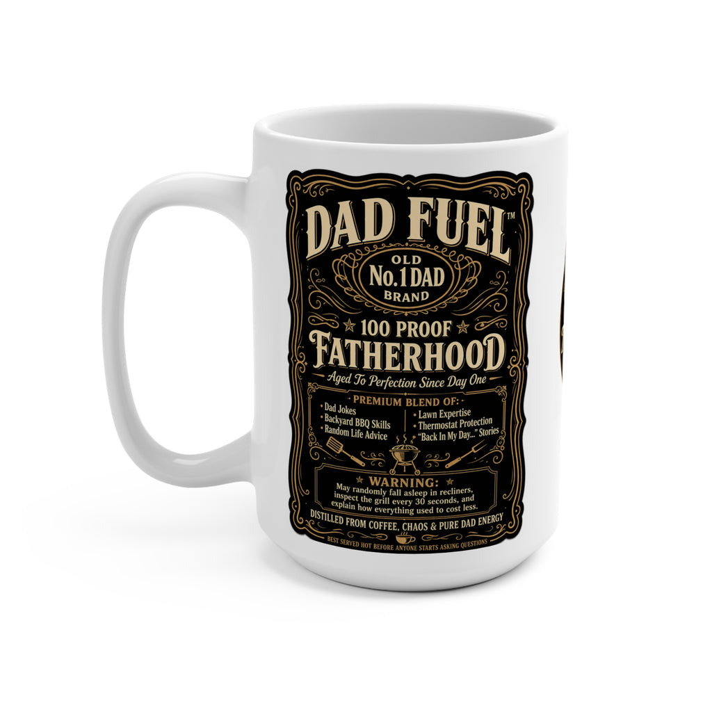 DAD FUEL™ – 100 Proof Fatherhood Premium Funny Dad Coffee Mug | Luxury BBQ Dad Mug | No.1 Dad Gift