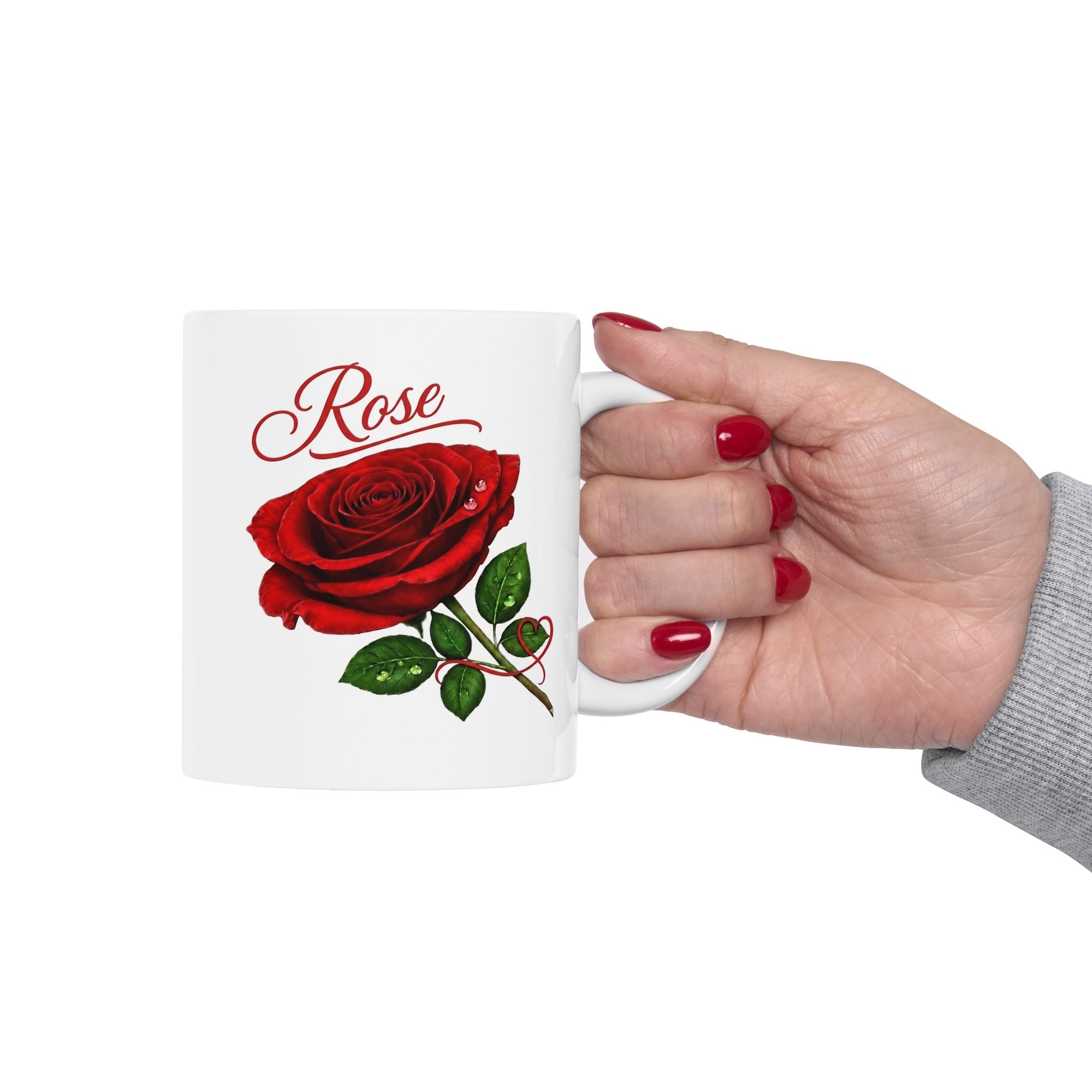 Rose – A Timeless Bloom of Love, Beauty & Grace | Luxury Floral Coffee Mug | The Fugly Mugly™