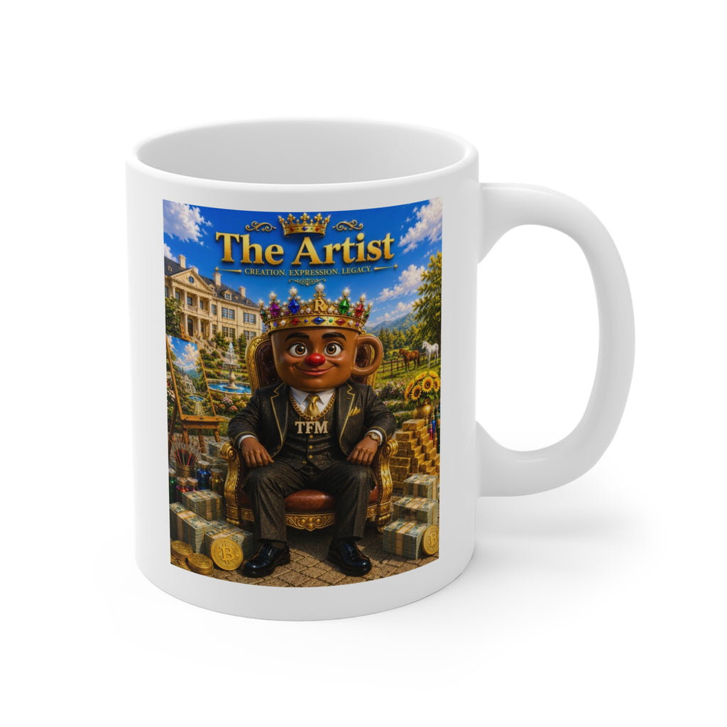 The Artist™ Luxury White Ceramic Mug – Premium Inspirational Coffee Cup | Creation • Expression • Legacy
