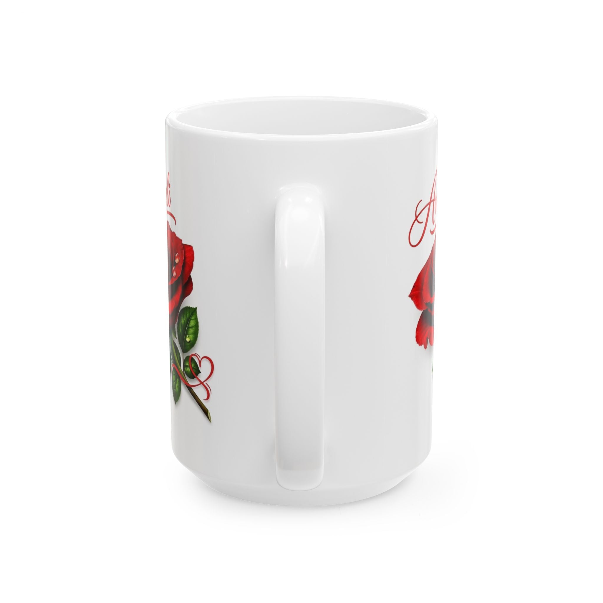 Araceli — A Name That Feels Like Light | White Edition Signature Rose Mug