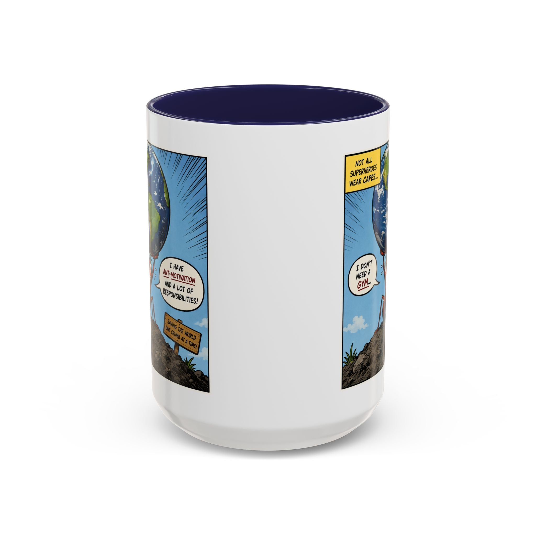 Ant-Motivation Comic Mug – Inspirational Coffee Mug | Funny Luxury Motivation Mug