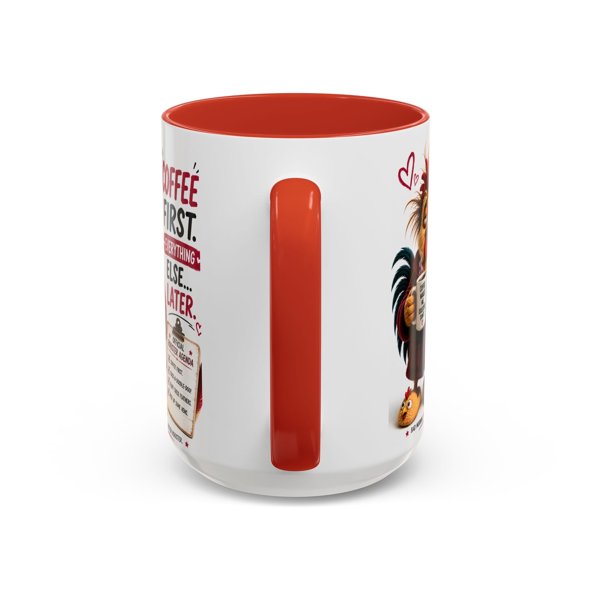 Coffee First. Everything Else… Later.™ | Luxury Rooster Coffee Mug | Funny Farmhouse Morning Gift | Cozy Coffee Lover Ceramic Mug
