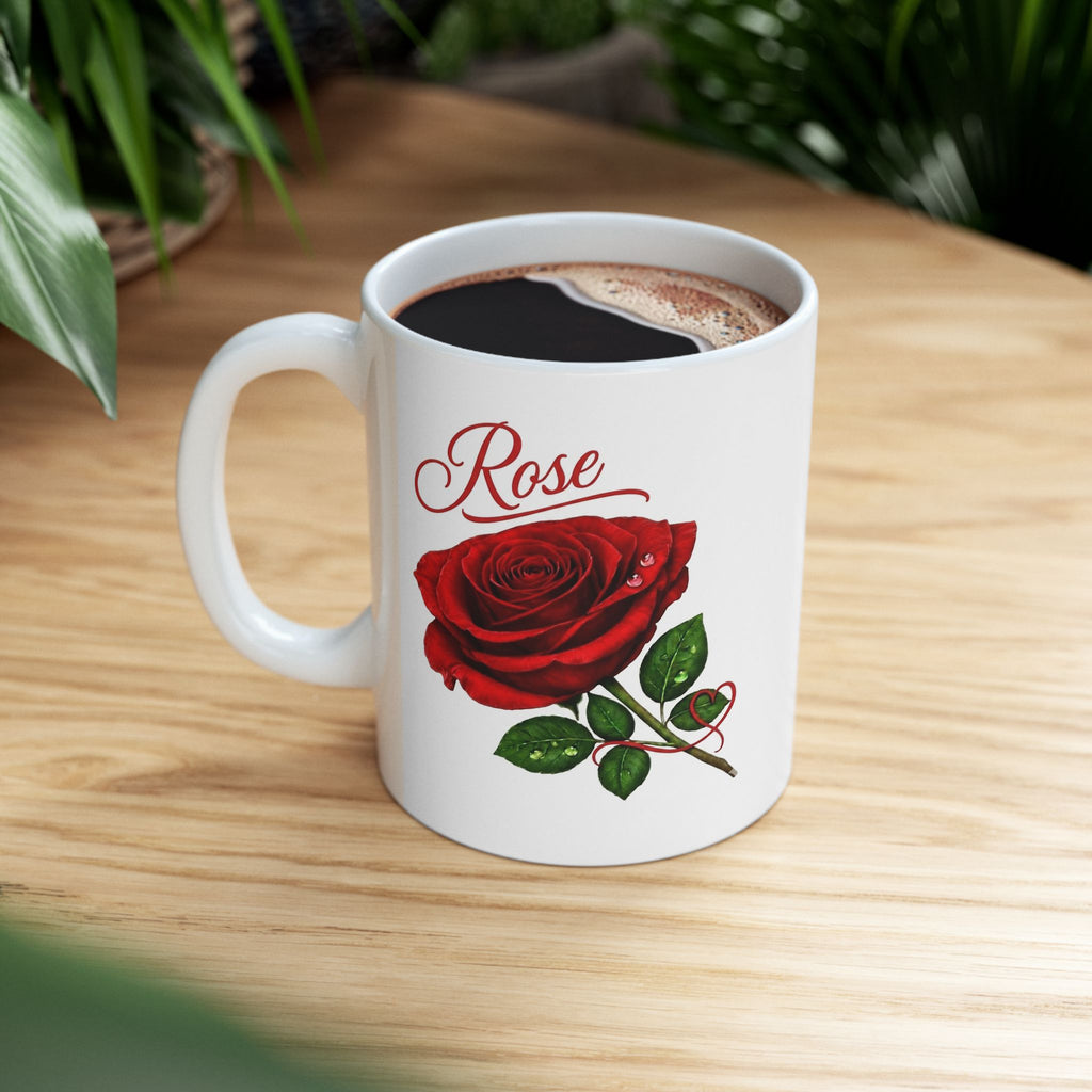 Rose – A Timeless Bloom of Love, Beauty & Grace | Luxury Floral Coffee Mug | The Fugly Mugly™