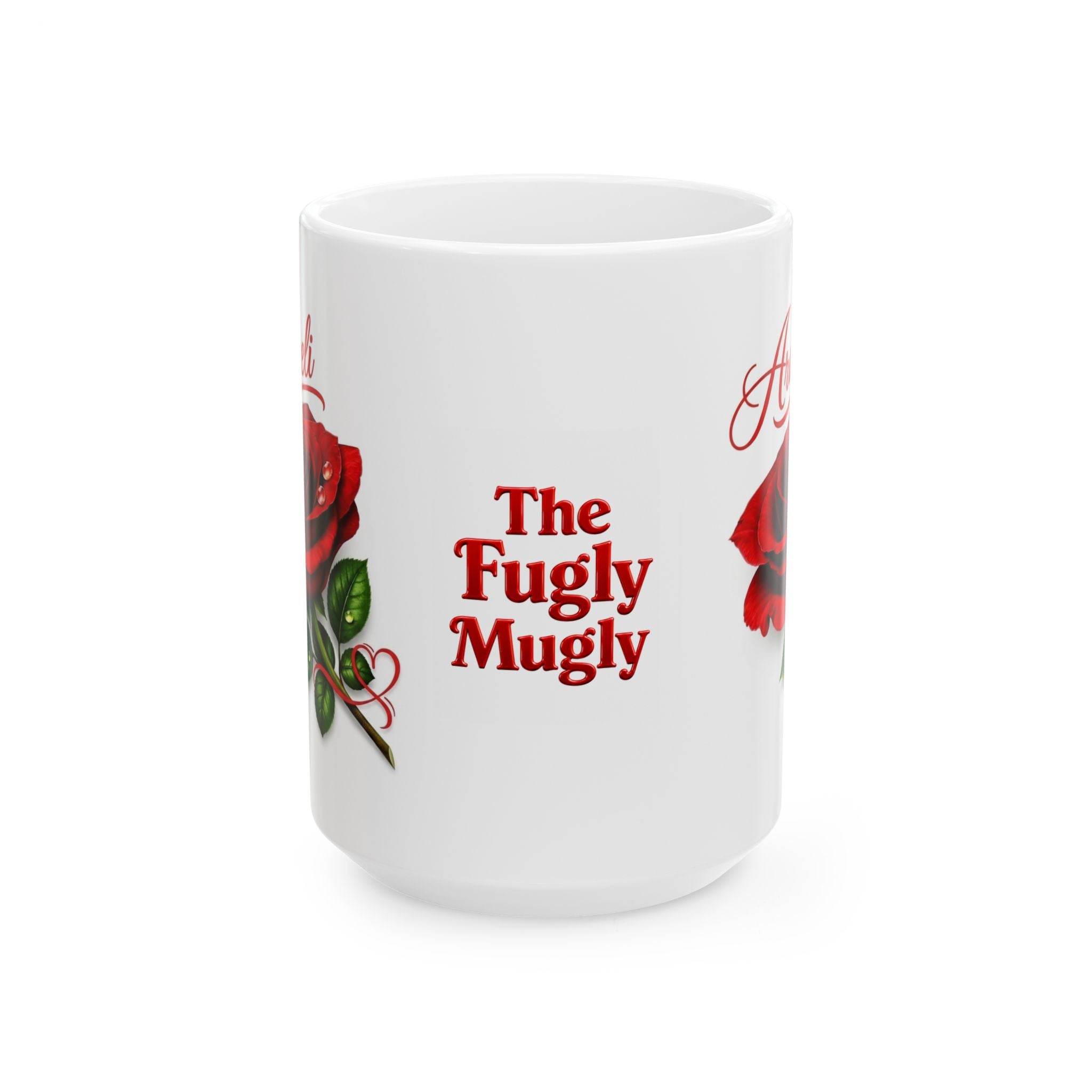 Araceli — A Name That Feels Like Light | White Edition Signature Rose Mug