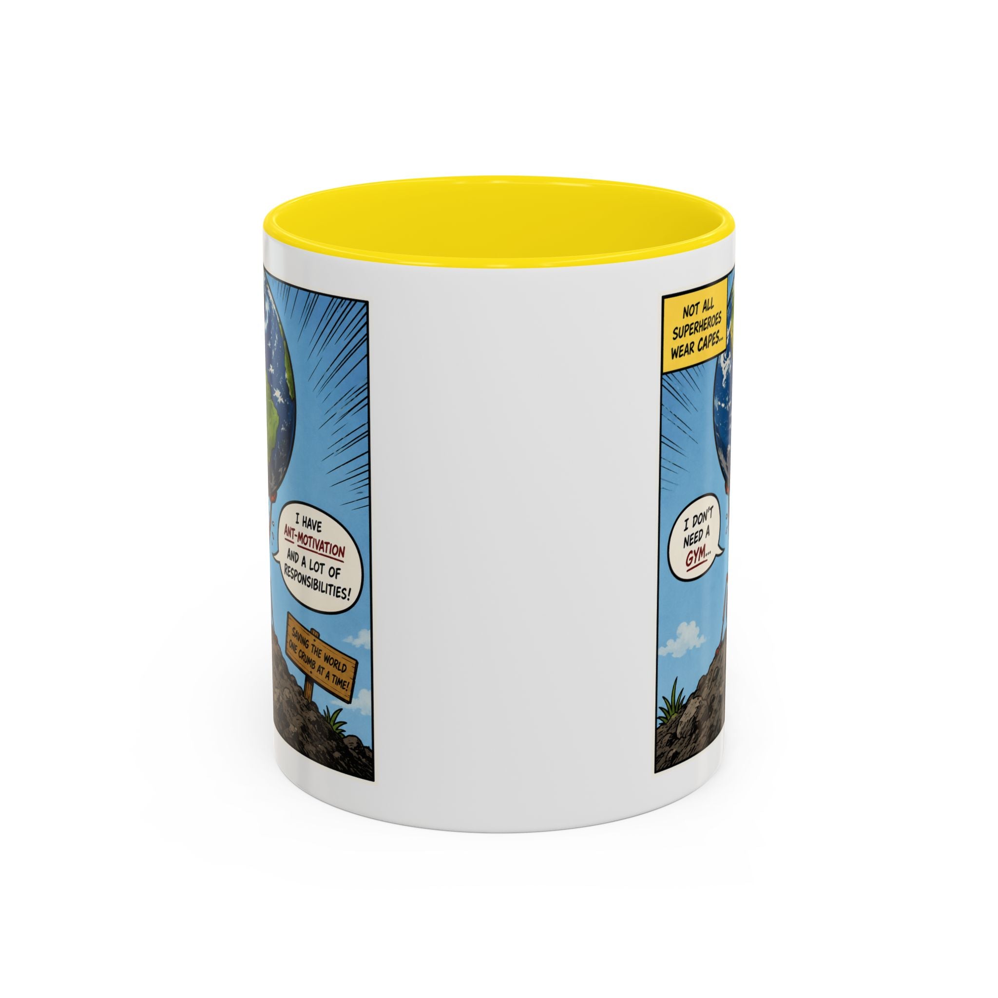 Ant-Motivation Comic Mug – Inspirational Coffee Mug | Funny Luxury Motivation Mug