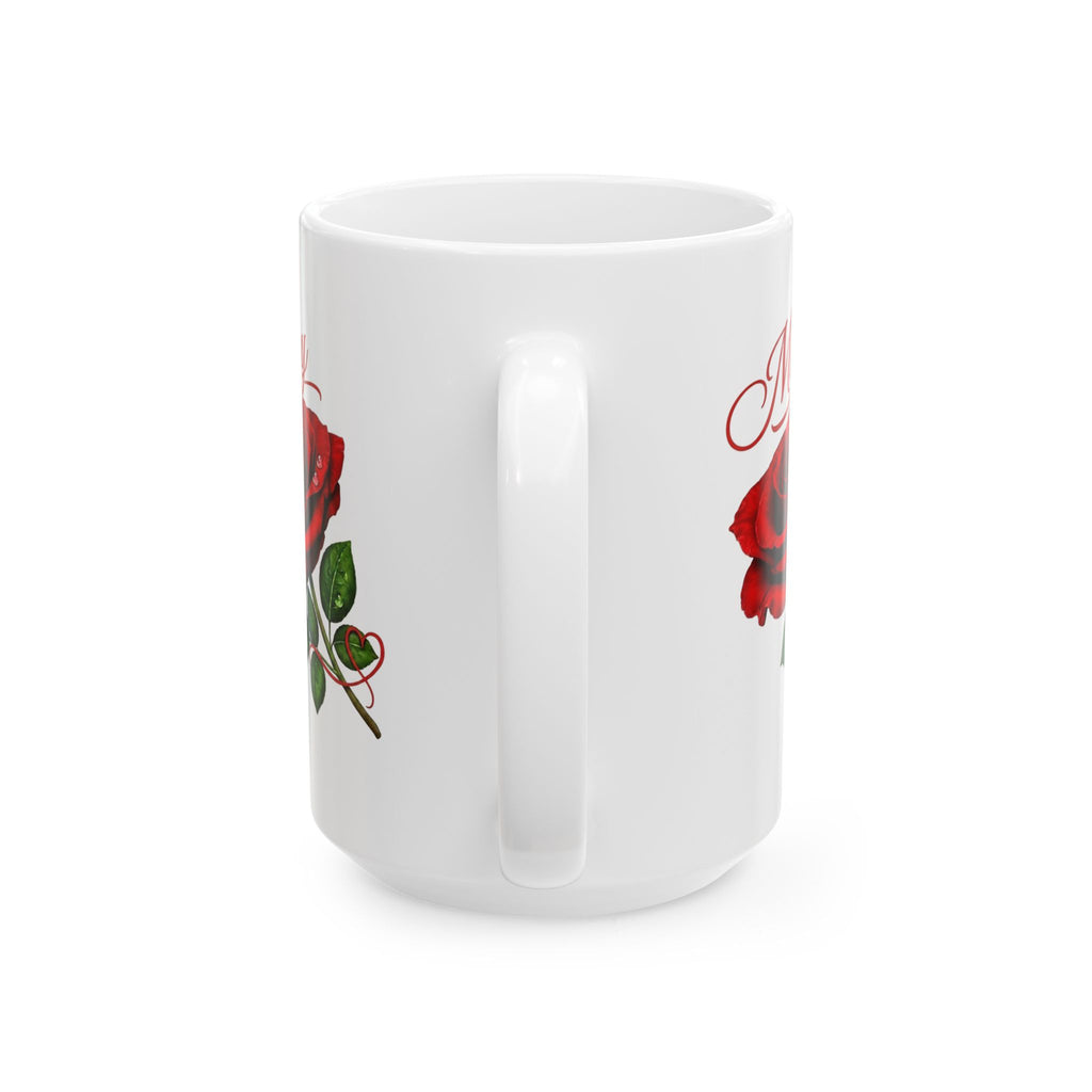 Mary – A Name That Feels Timeless | Signature Rose White Mug – Personalized Elegant Gift