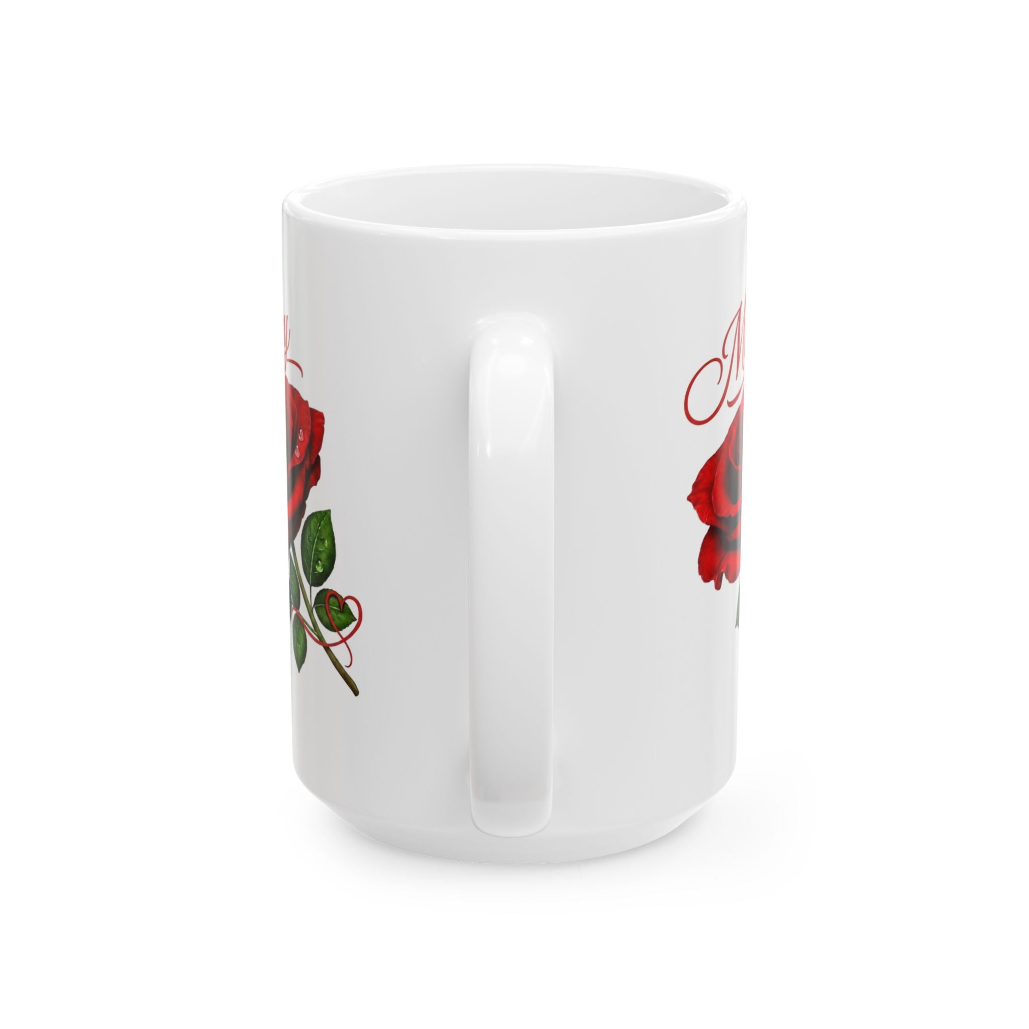 Mary – A Name That Feels Timeless | Signature Rose White Mug – Personalized Elegant Gift