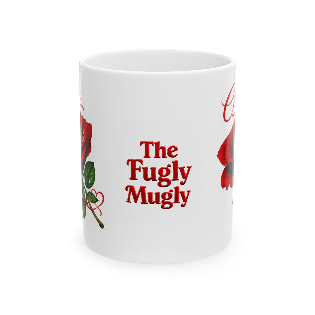 Cecilia – A Name That Feels Timeless | Signature Rose White Mug – Personalized Elegant Gift