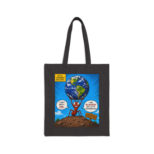 Ant-Motivation Canvas Tote – Inspirational Tote Bag | Funny Luxury Motivational Carryall
