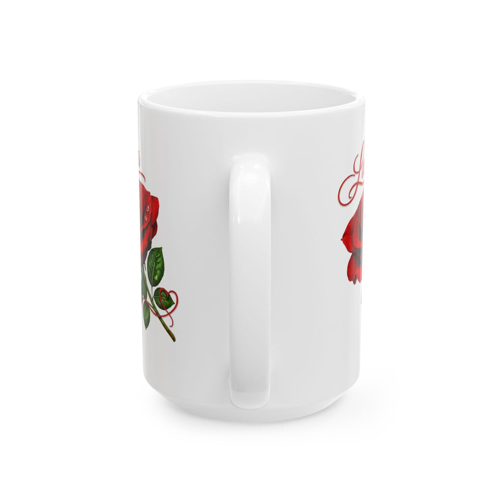 Laura – A Name That Feels Effortless | Signature Rose White Mug – Personalized Elegant Gift