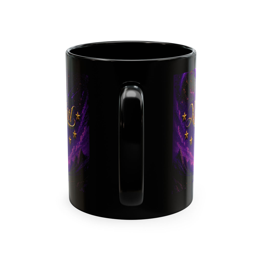 Xochitl – Celestial Moon & Stars™ | Personalized Purple Galaxy Mug | Luxury Cosmic Coffee Mug | Custom Name Ceramic Mug | Mystical Night Sky Gift for Her