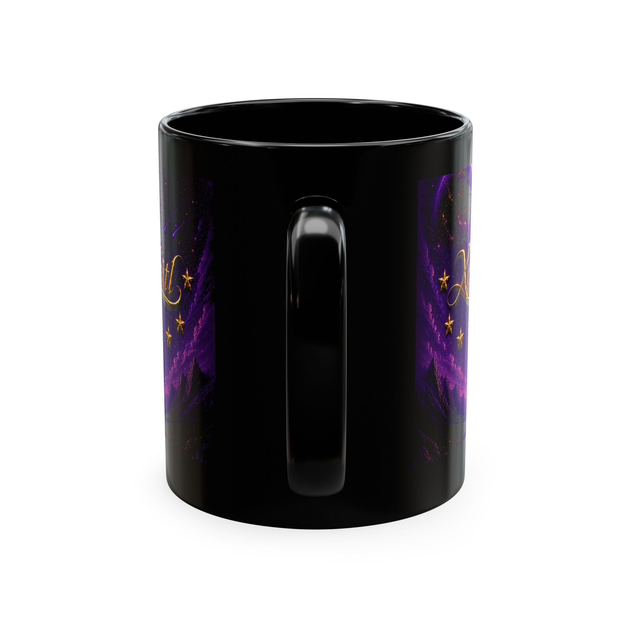 Xochitl – Celestial Moon & Stars™ | Personalized Purple Galaxy Mug | Luxury Cosmic Coffee Mug | Custom Name Ceramic Mug | Mystical Night Sky Gift for Her