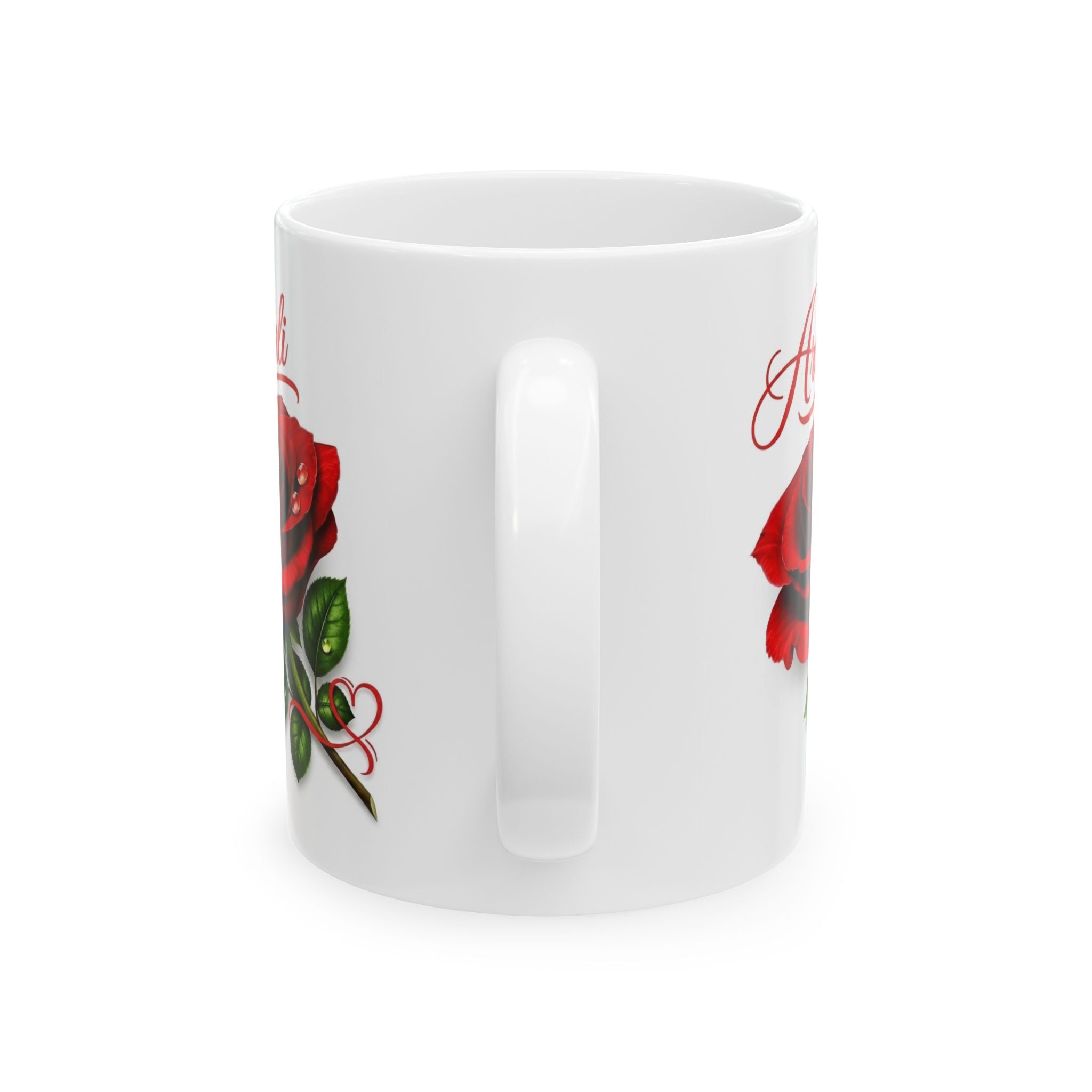 Araceli — A Name That Feels Like Light | White Edition Signature Rose Mug