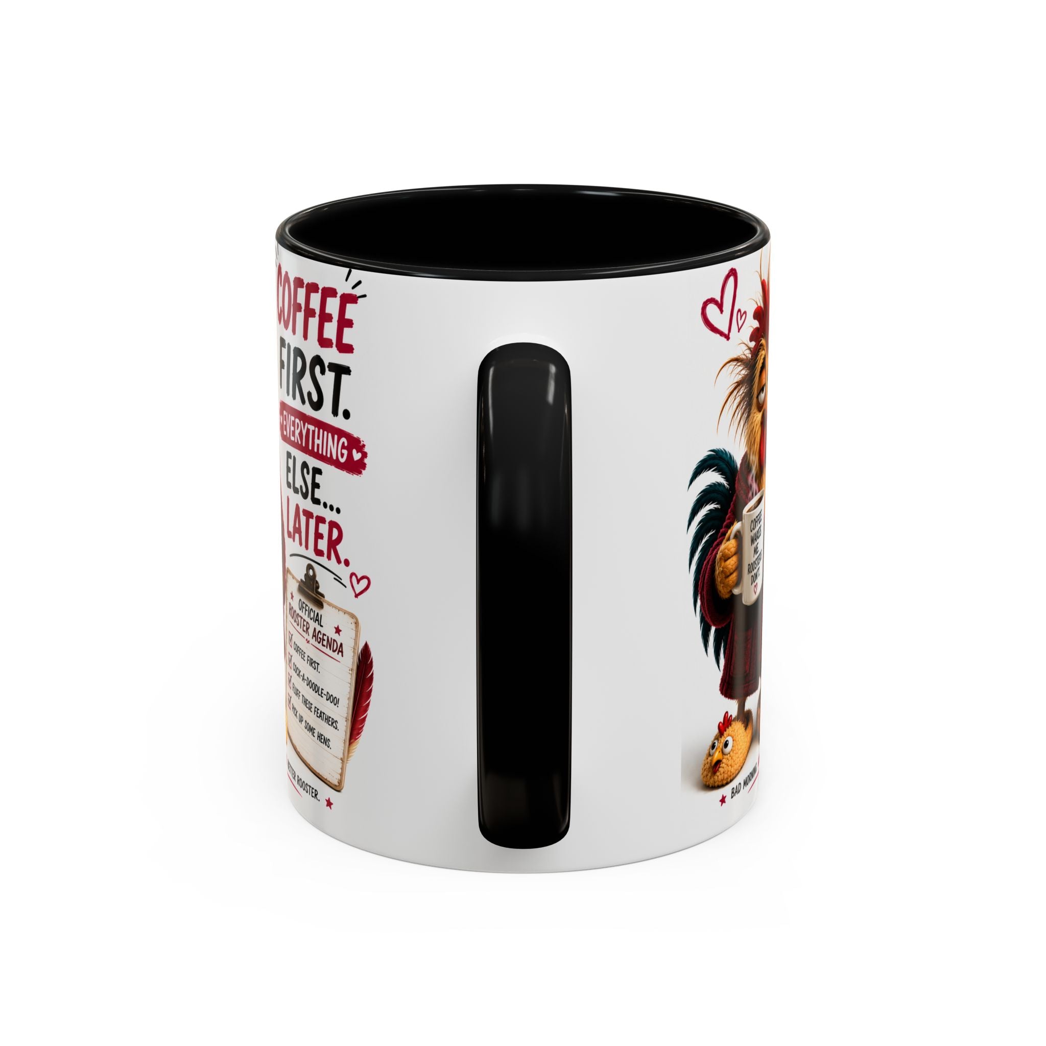 Coffee First. Everything Else… Later.™ | Luxury Rooster Coffee Mug | Funny Farmhouse Morning Gift | Cozy Coffee Lover Ceramic Mug