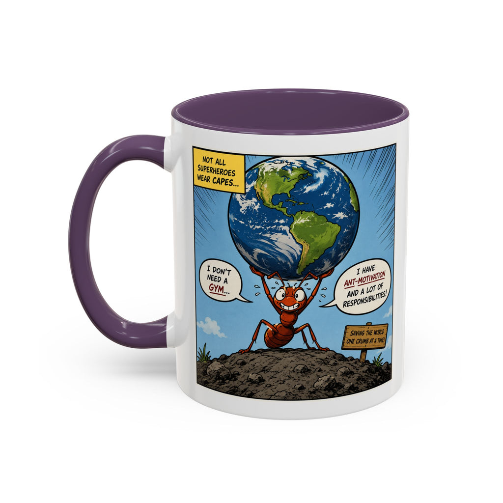 Ant-Motivation Comic Mug – Inspirational Coffee Mug | Funny Luxury Motivation Mug