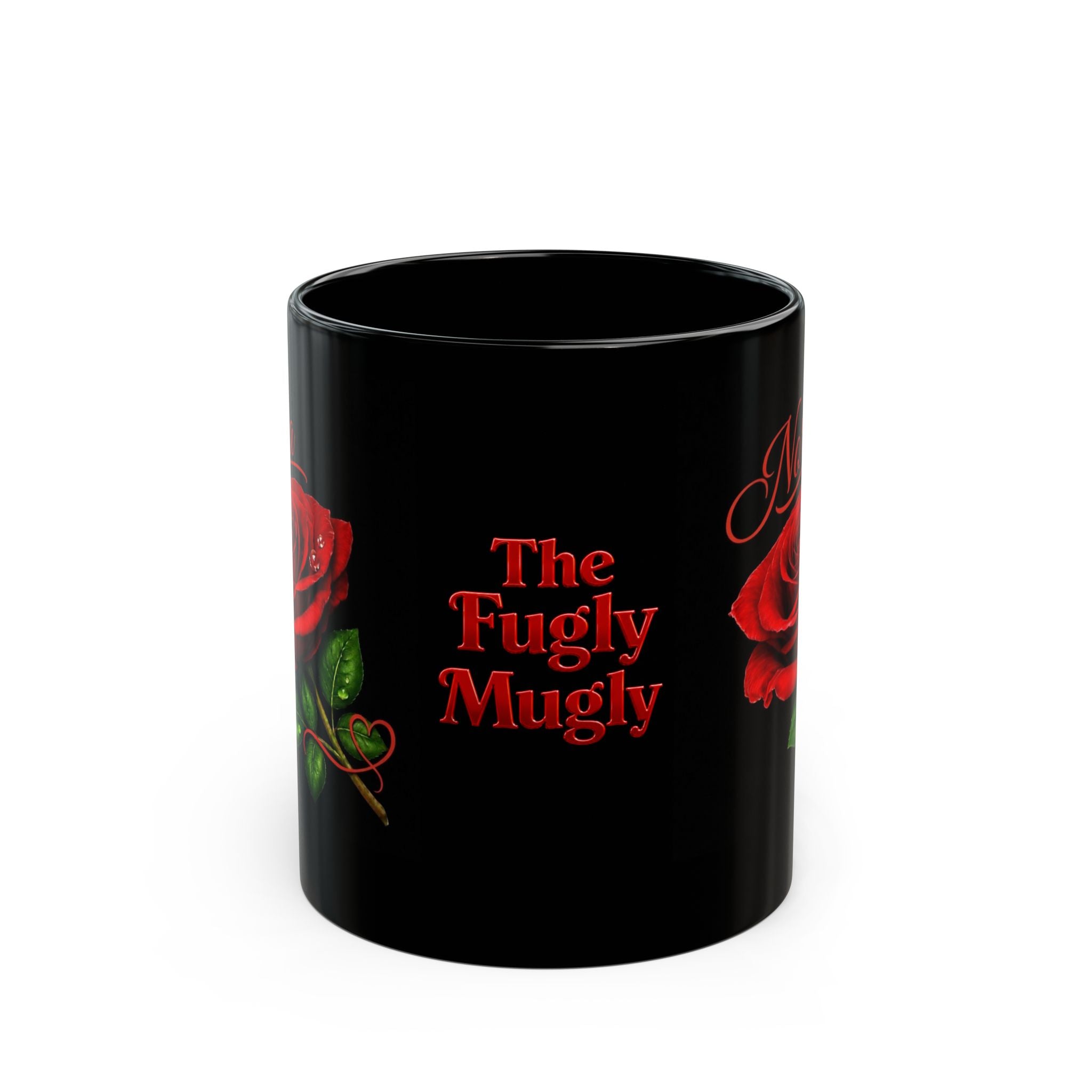 Nora Signature Rose Black Mug – Personalized Luxury Gift & Elegant Keepsake