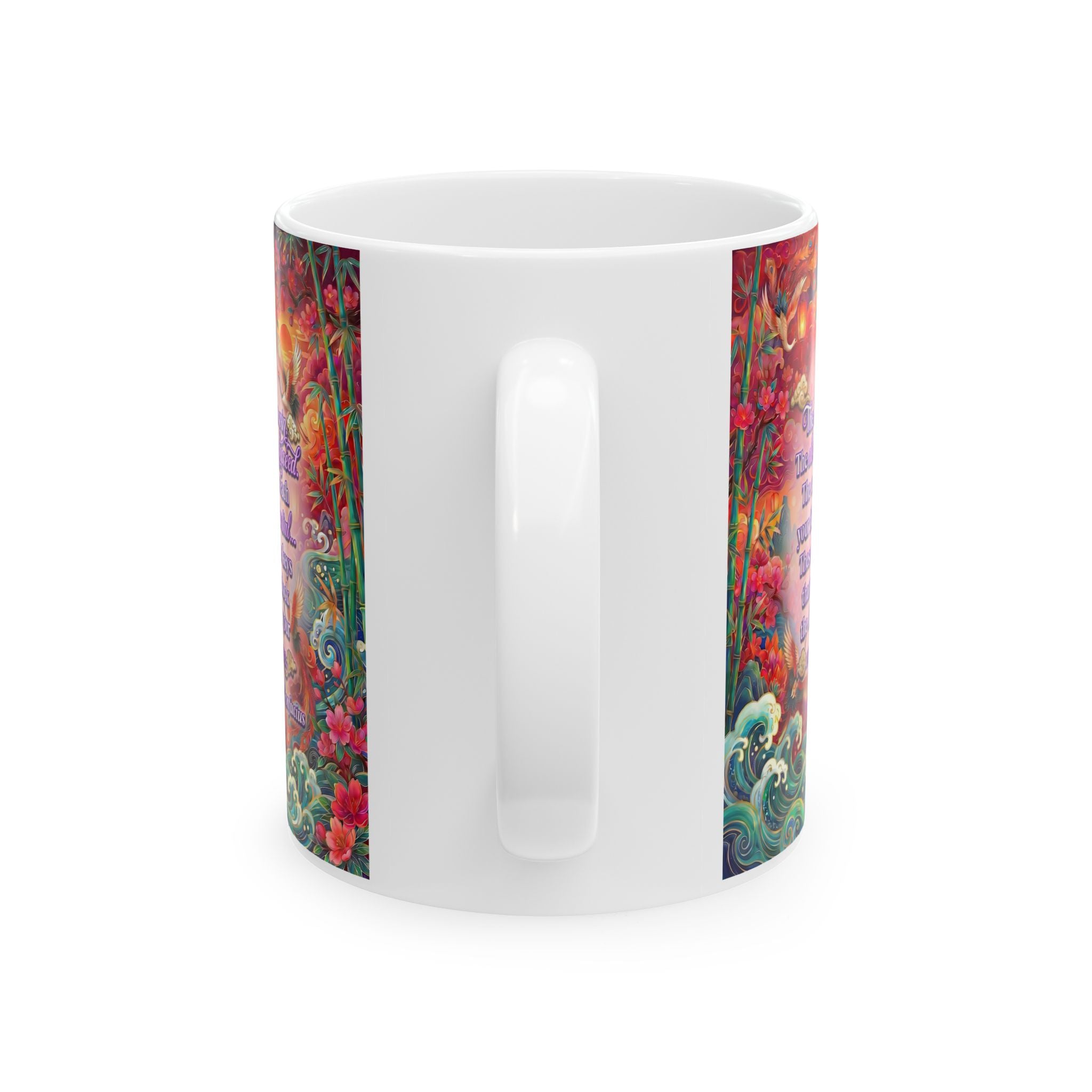 The Keys to Excellence – Confucius Wisdom White Mug | Luxury Philosophy Coffee Mug
