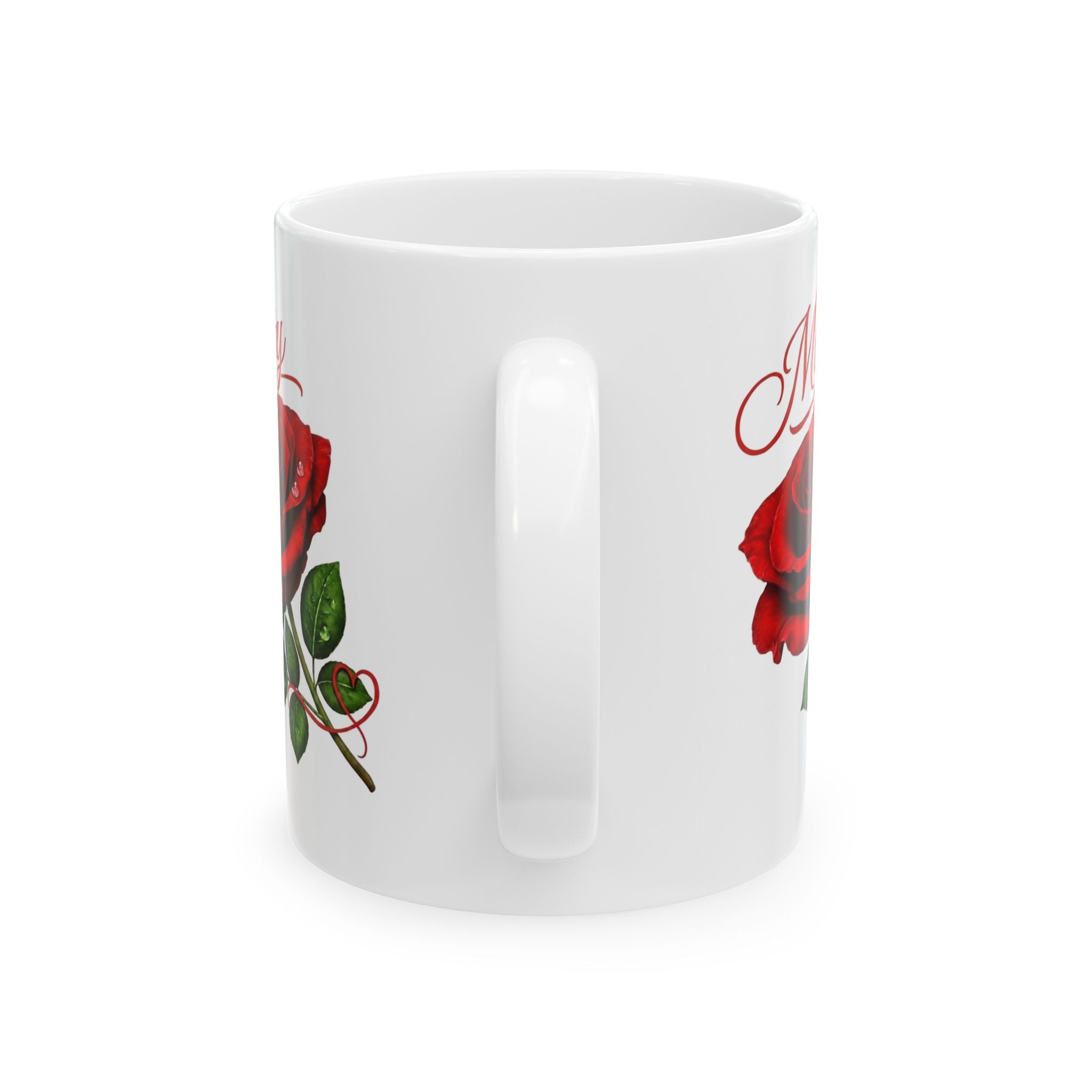 Mary – A Name That Feels Timeless | Signature Rose White Mug – Personalized Elegant Gift