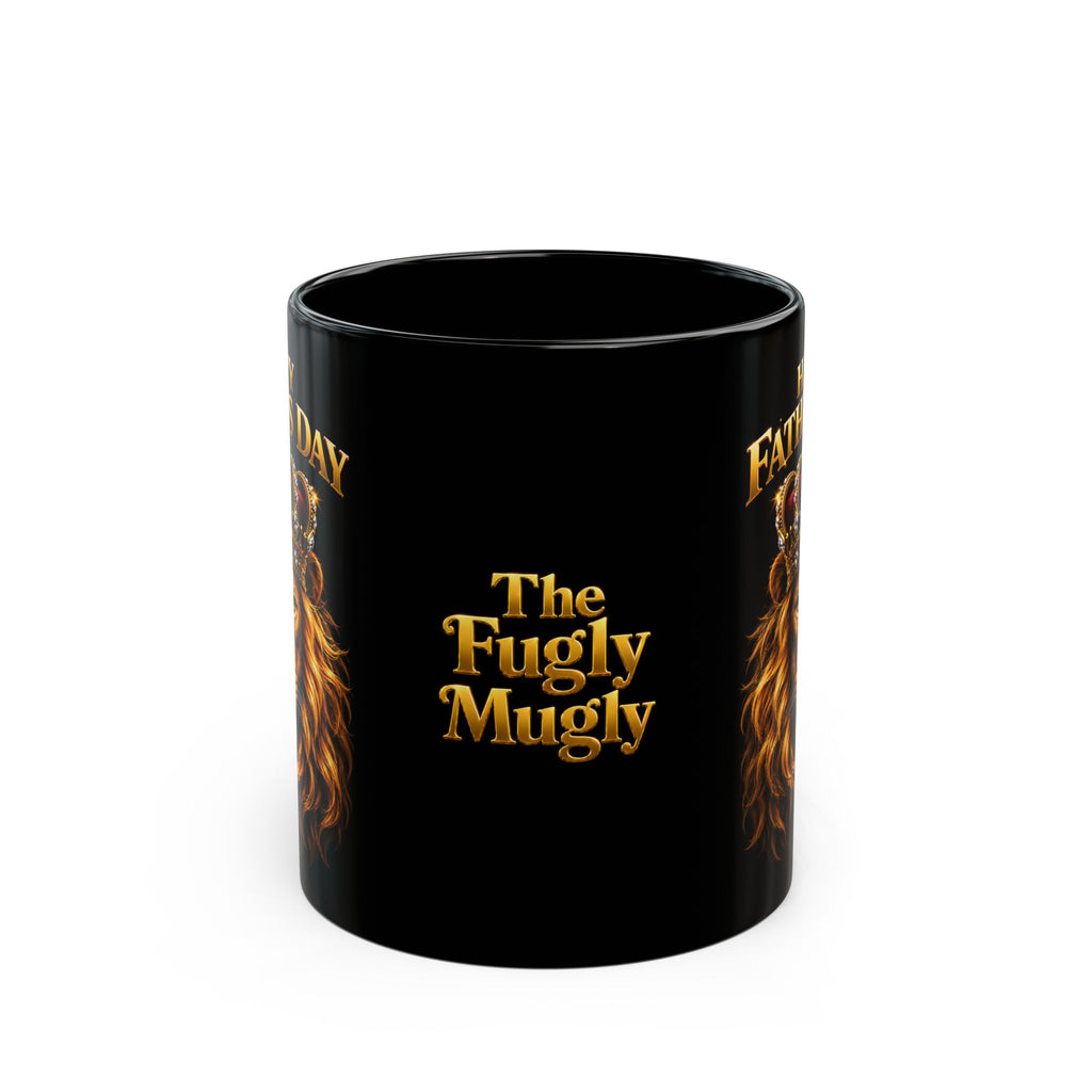 The King™ Luxury Father’s Day Black Mug – Royal Lion Crown Coffee Mug • Strength • Leadership • Legacy • Premium Gift for Dad