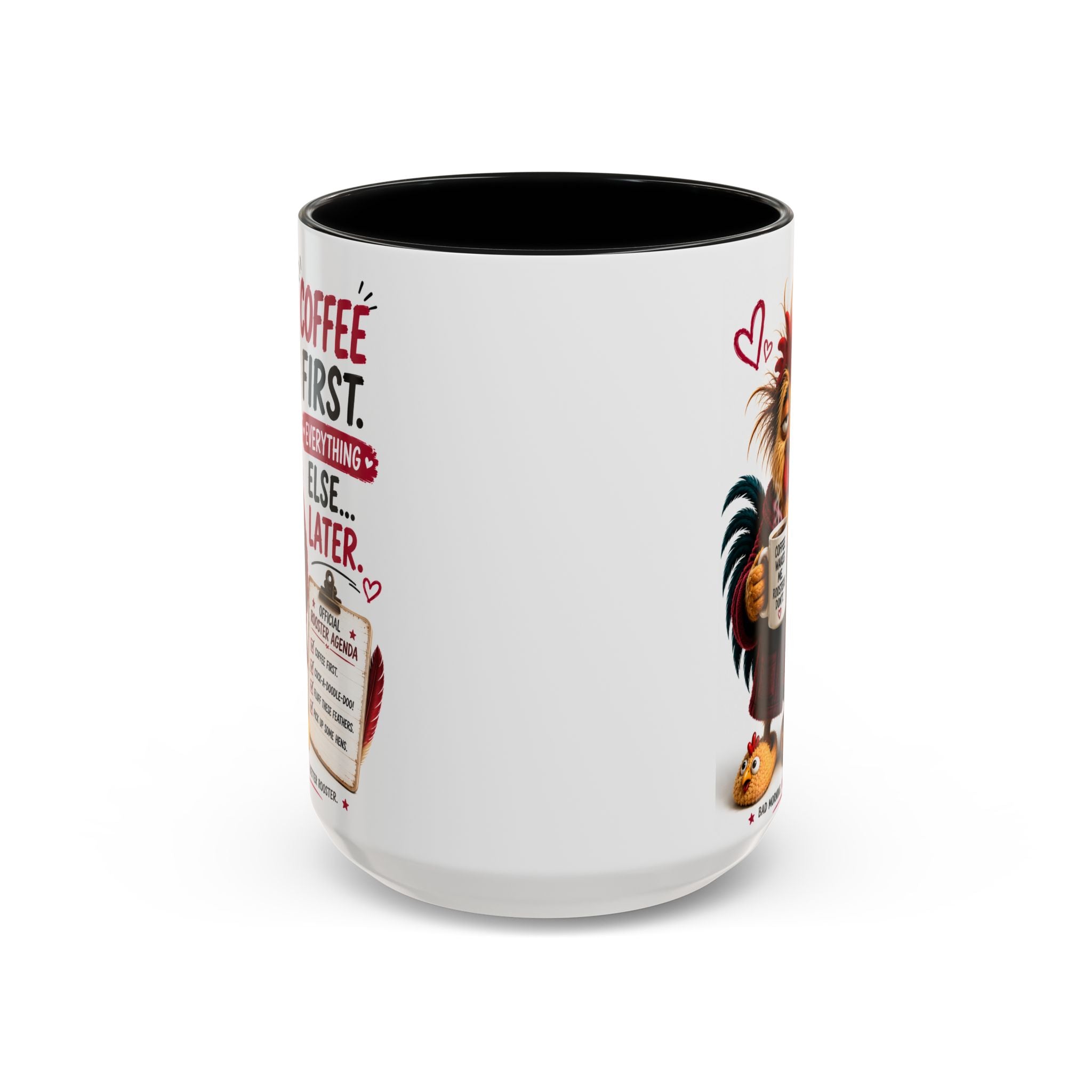 Coffee First. Everything Else… Later.™ | Luxury Rooster Coffee Mug | Funny Farmhouse Morning Gift | Cozy Coffee Lover Ceramic Mug