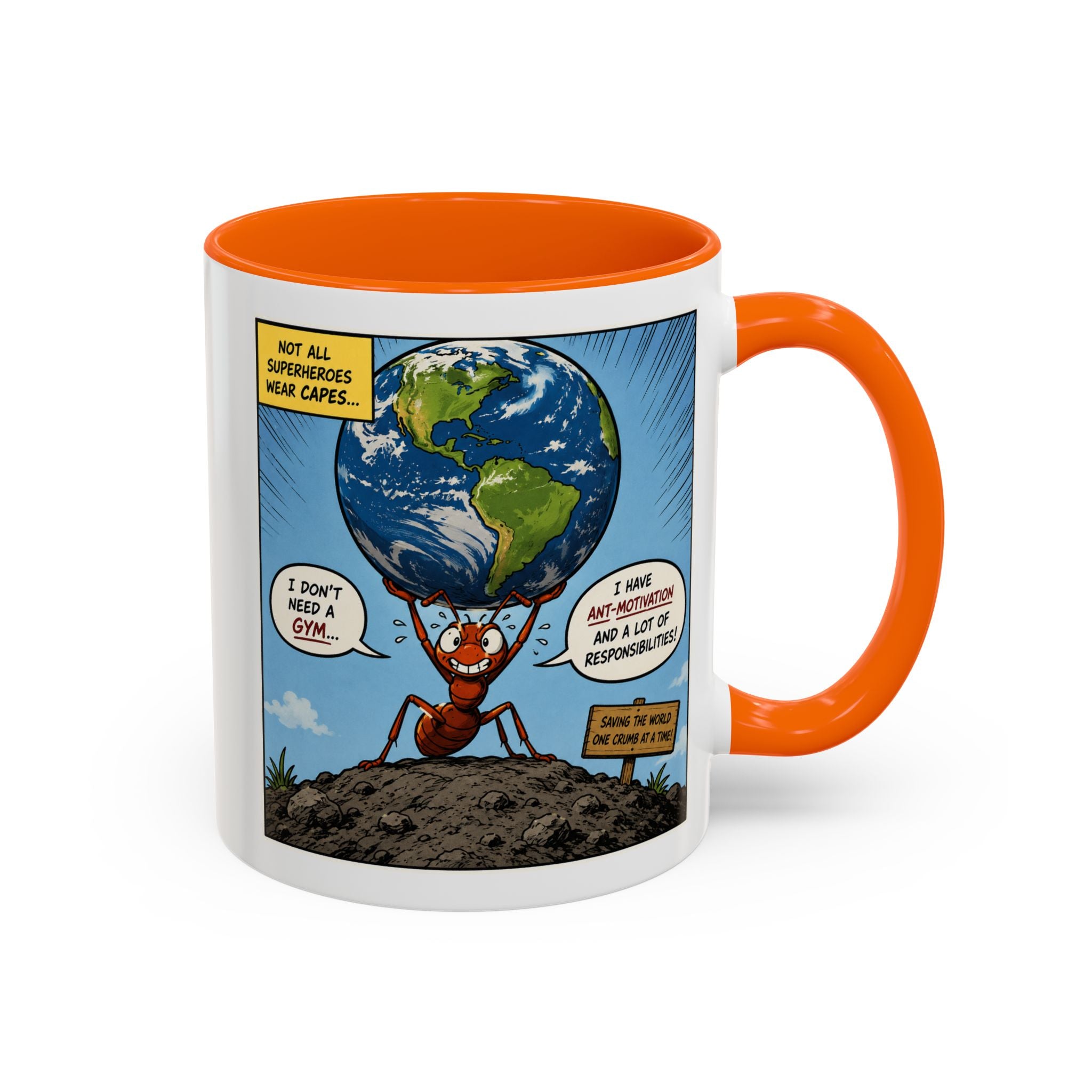 Ant-Motivation Comic Mug – Inspirational Coffee Mug | Funny Luxury Motivation Mug