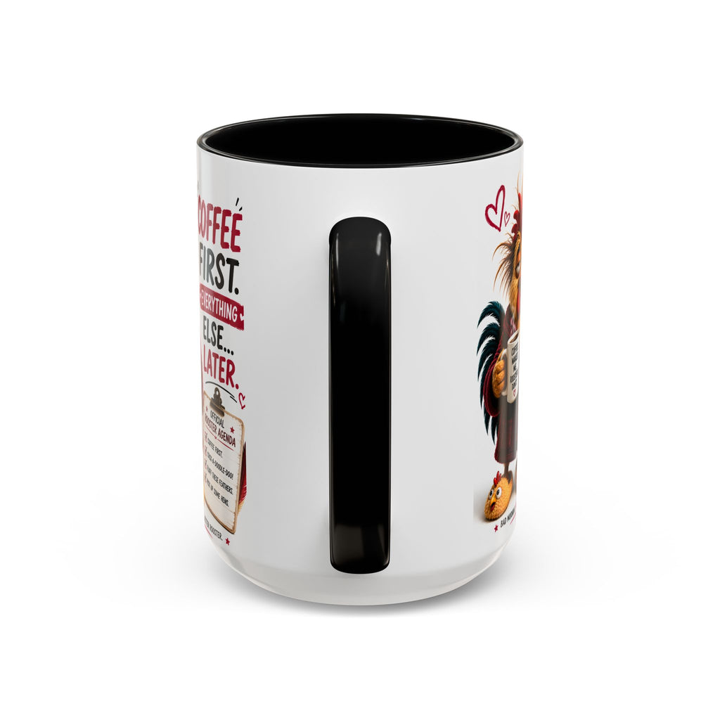 Coffee First. Everything Else… Later.™ | Luxury Rooster Coffee Mug | Funny Farmhouse Morning Gift | Cozy Coffee Lover Ceramic Mug