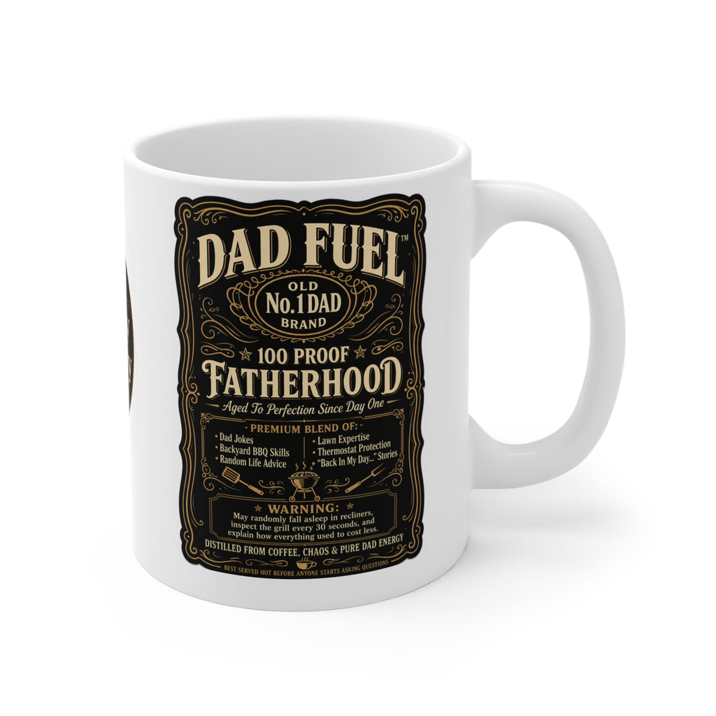 DAD FUEL™ – 100 Proof Fatherhood Premium Funny Dad Coffee Mug | Luxury BBQ Dad Mug | No.1 Dad Gift