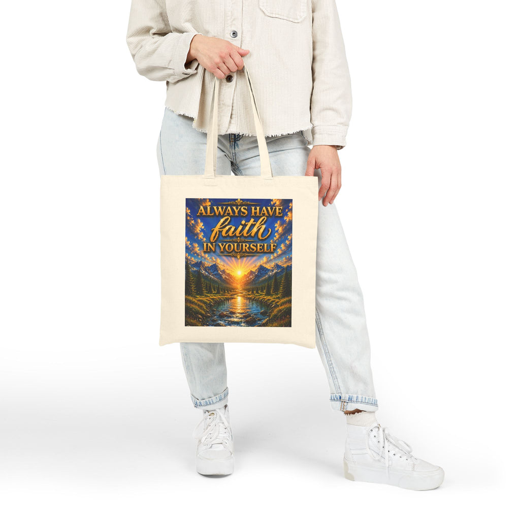 Always Have Faith in Yourself – Luxury Inspirational Canvas Tote Bag