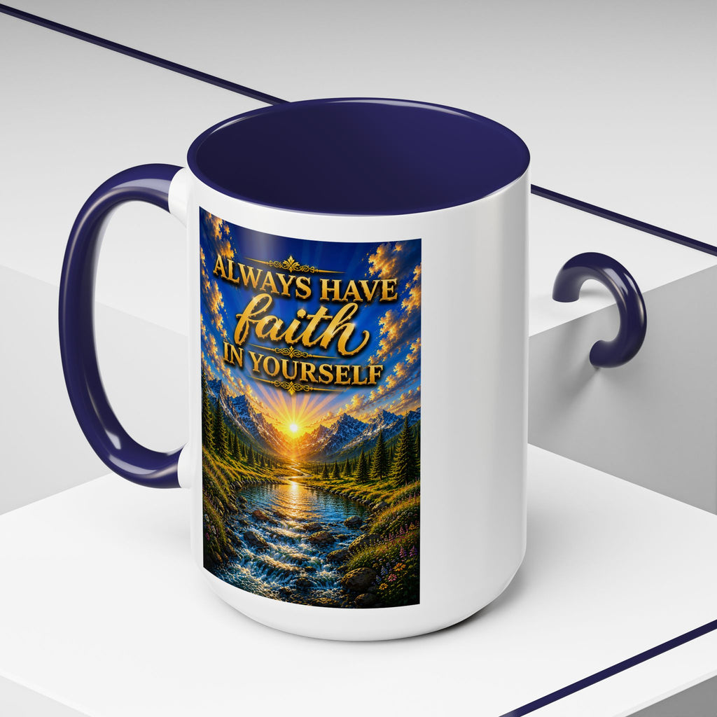 Always Have Faith in Yourself™ | Luxury Inspirational Sunrise Coffee Mug | Premium Motivational Ceramic Mug
