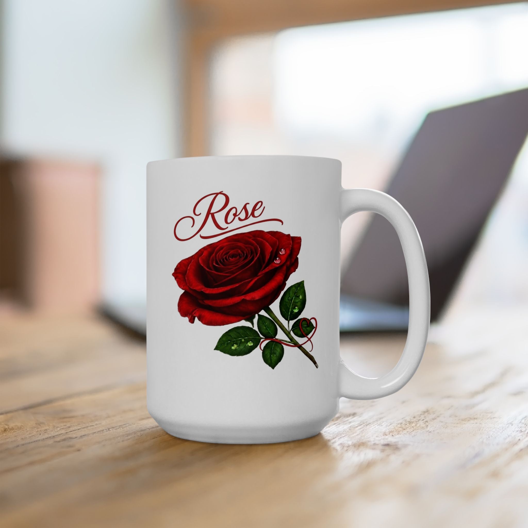 Rose – A Timeless Bloom of Love, Beauty & Grace | Luxury Floral Coffee Mug | The Fugly Mugly™