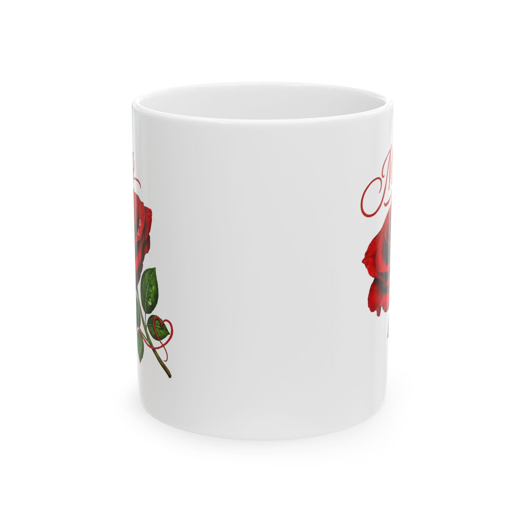 Mary – A Name That Feels Timeless | Signature Rose White Mug – Personalized Elegant Gift