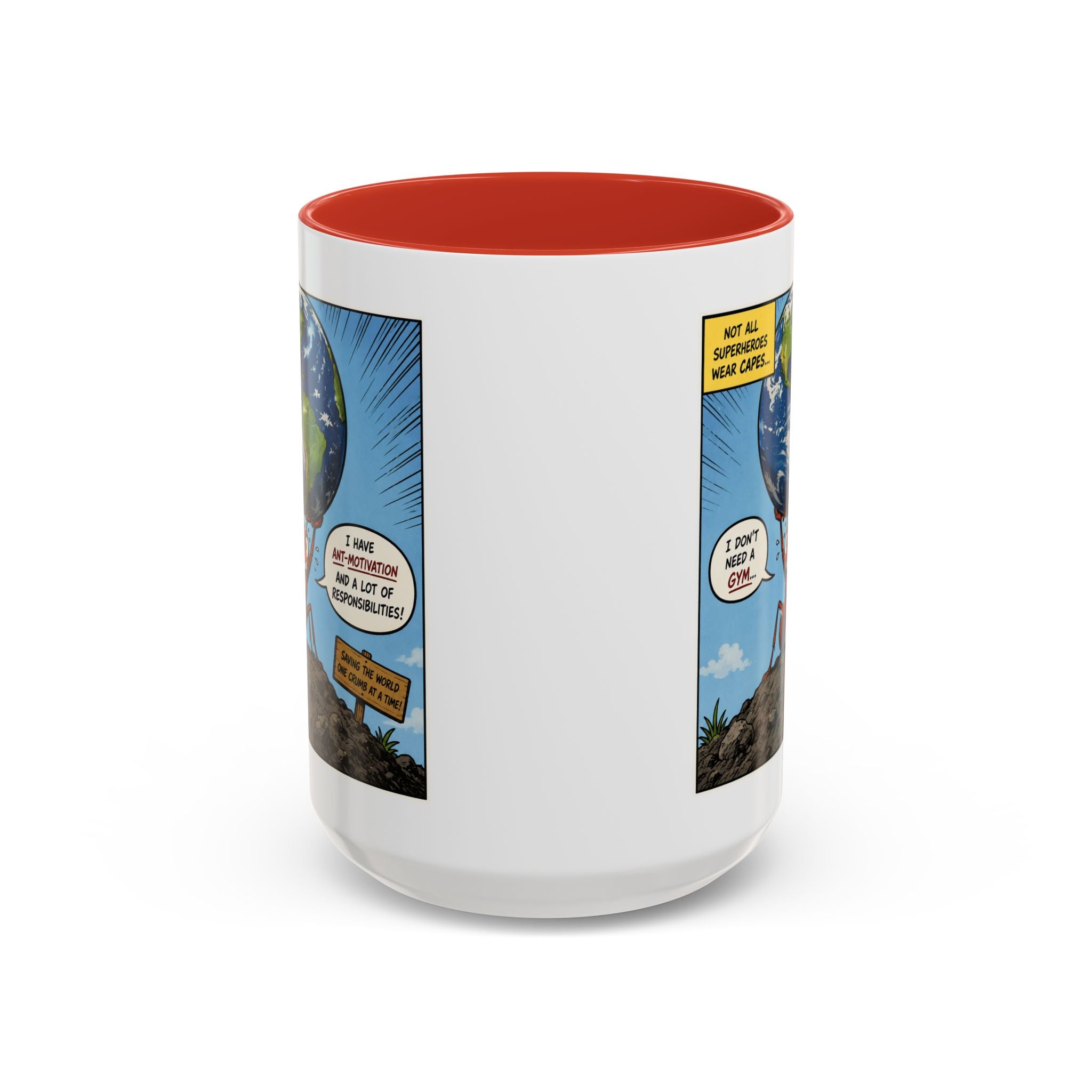 Ant-Motivation Comic Mug – Inspirational Coffee Mug | Funny Luxury Motivation Mug