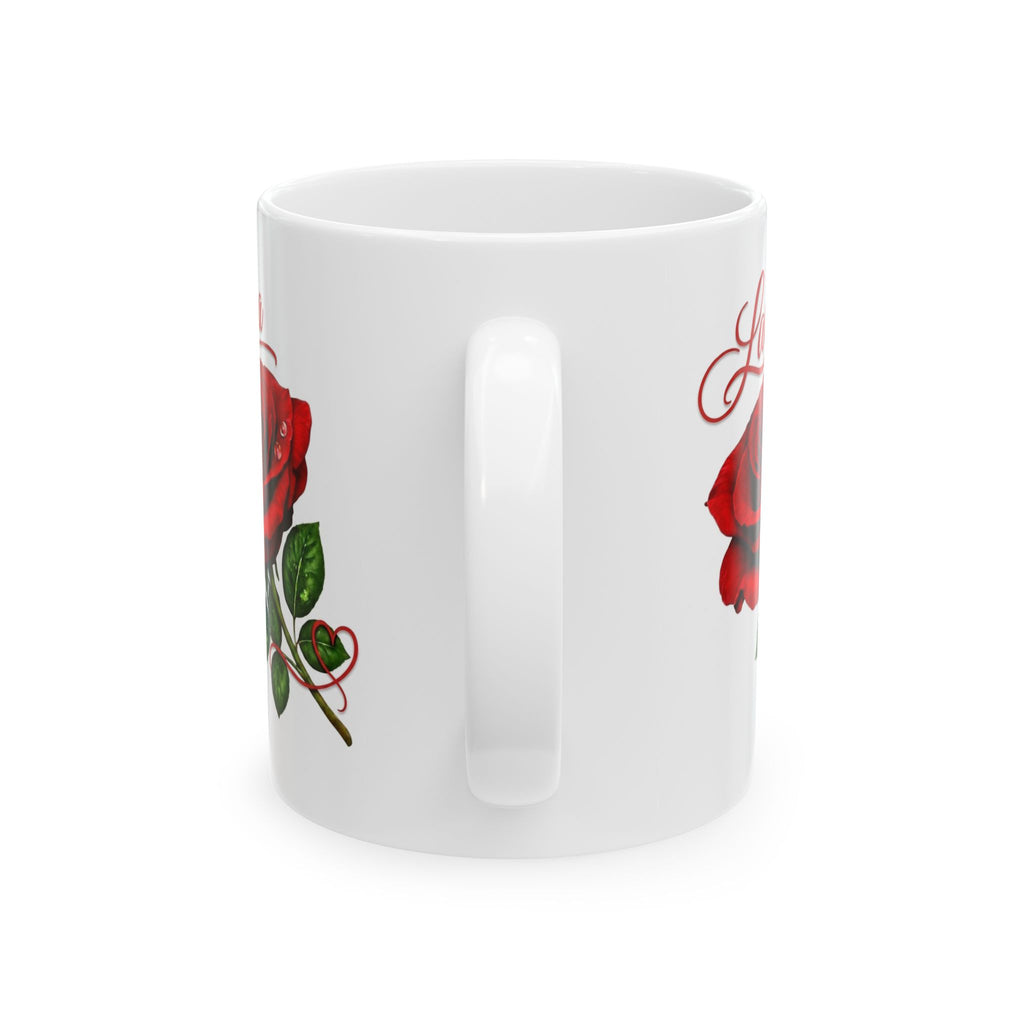 Laura – A Name That Feels Effortless | Signature Rose White Mug – Personalized Elegant Gift