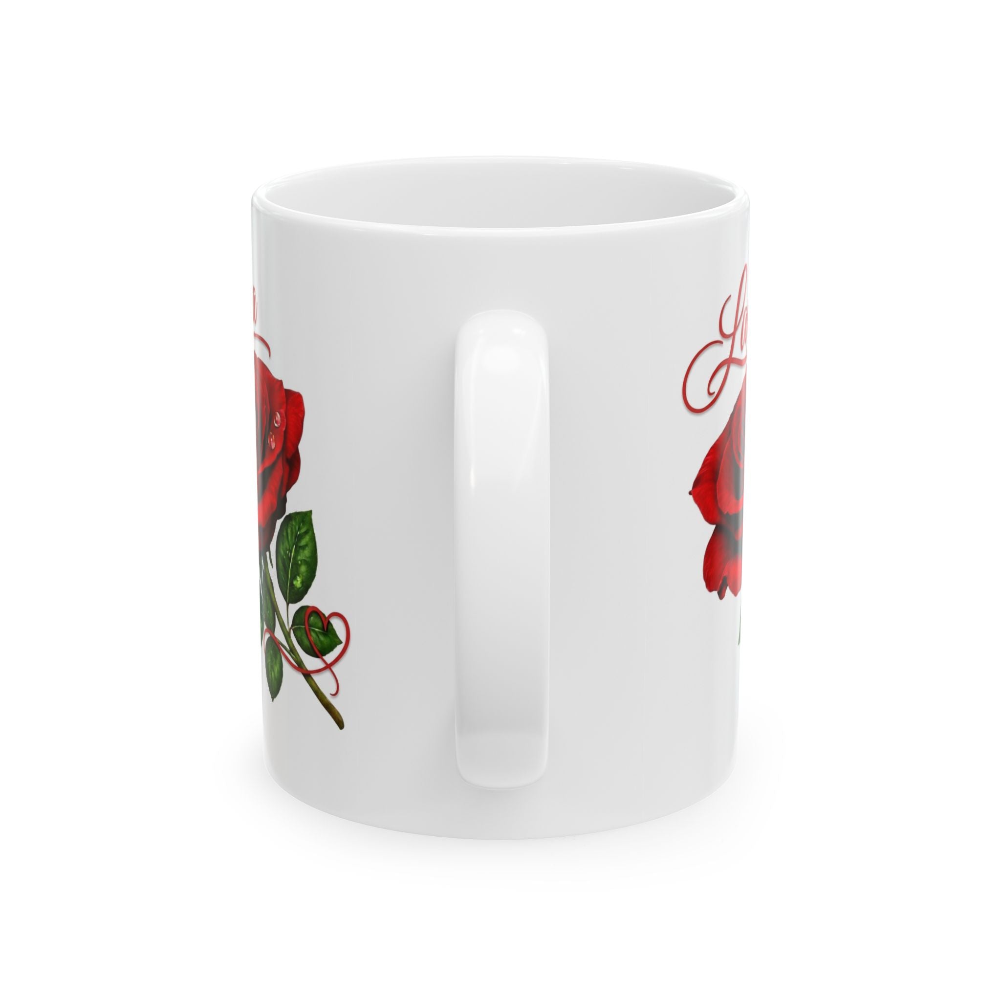 Laura – A Name That Feels Effortless | Signature Rose White Mug – Personalized Elegant Gift