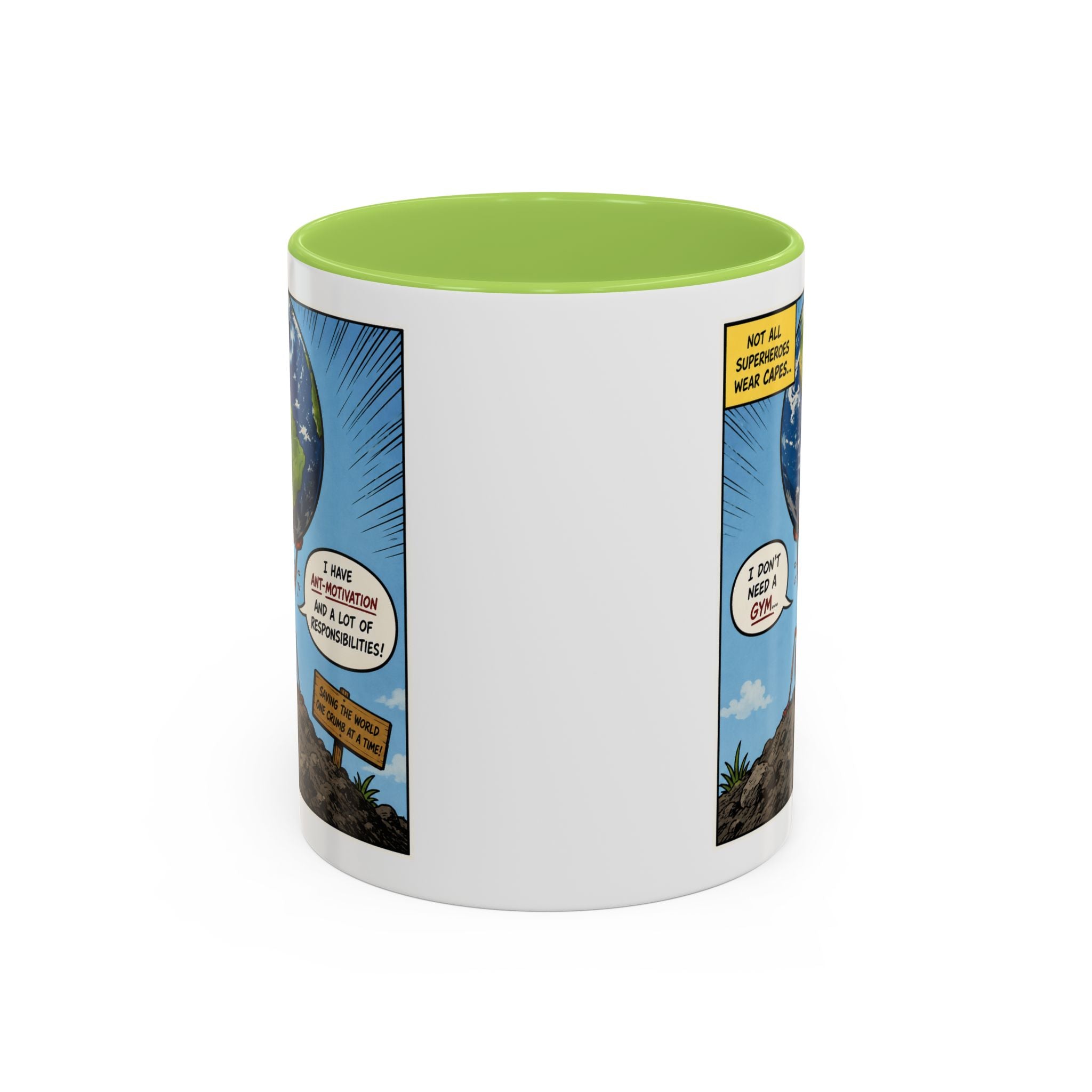 Ant-Motivation Comic Mug – Inspirational Coffee Mug | Funny Luxury Motivation Mug