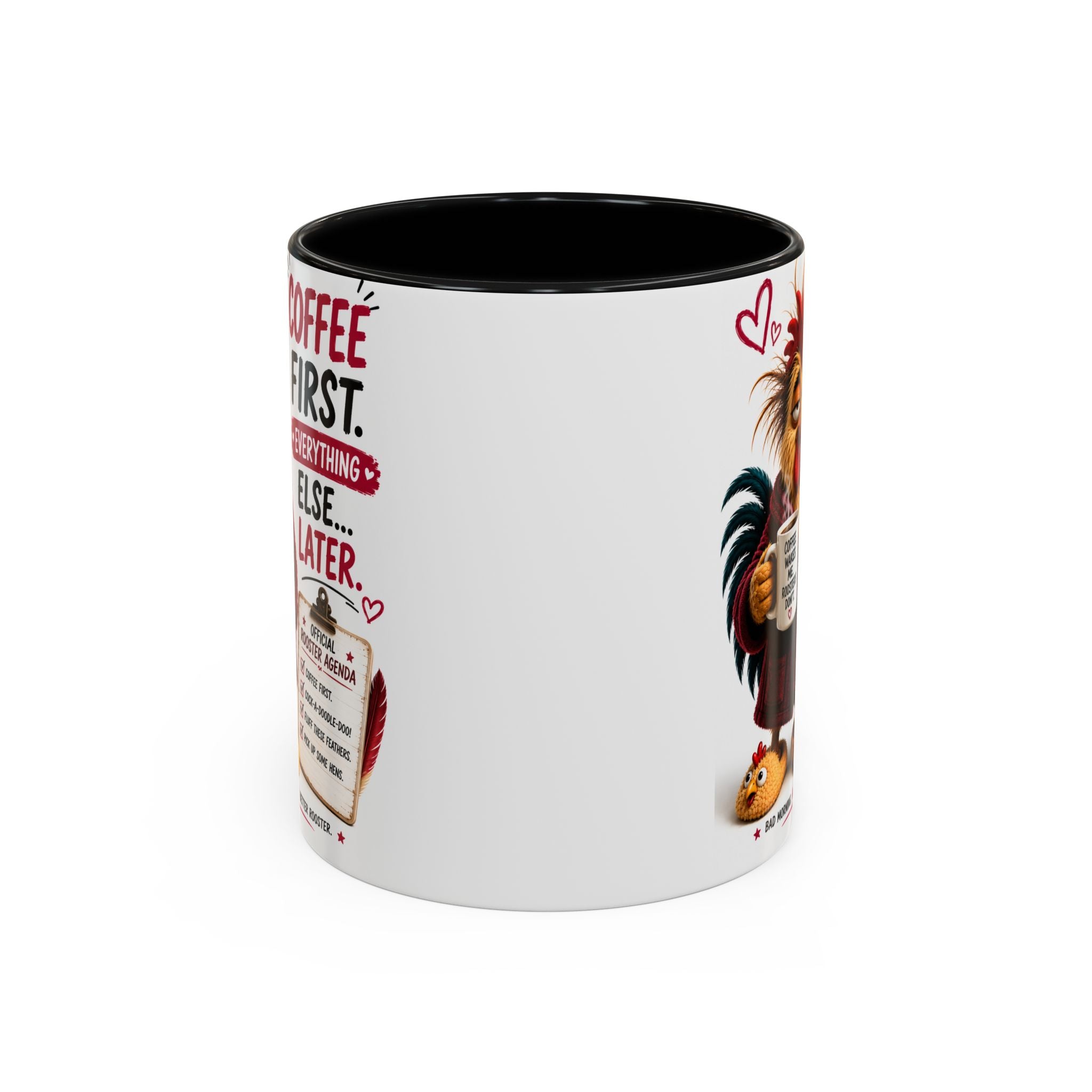 Coffee First. Everything Else… Later.™ | Luxury Rooster Coffee Mug | Funny Farmhouse Morning Gift | Cozy Coffee Lover Ceramic Mug