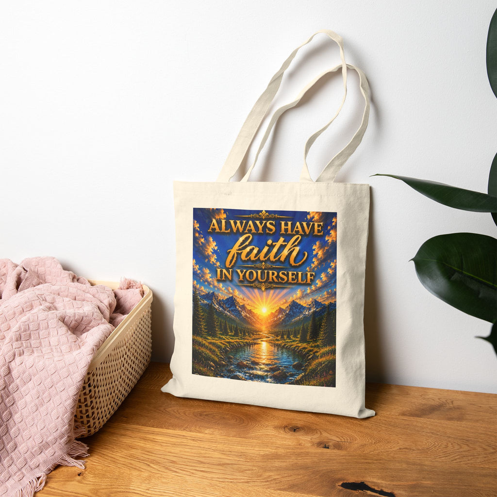 Always Have Faith in Yourself – Luxury Inspirational Canvas Tote Bag