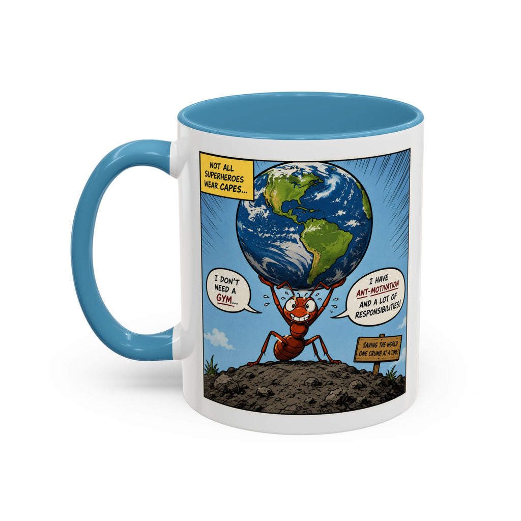 Ant-Motivation Comic Mug – Inspirational Coffee Mug | Funny Luxury Motivation Mug