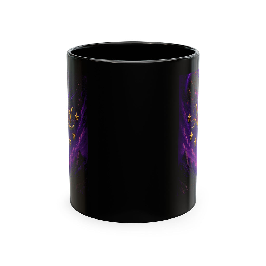 Xochitl – Celestial Moon & Stars™ | Personalized Purple Galaxy Mug | Luxury Cosmic Coffee Mug | Custom Name Ceramic Mug | Mystical Night Sky Gift for Her