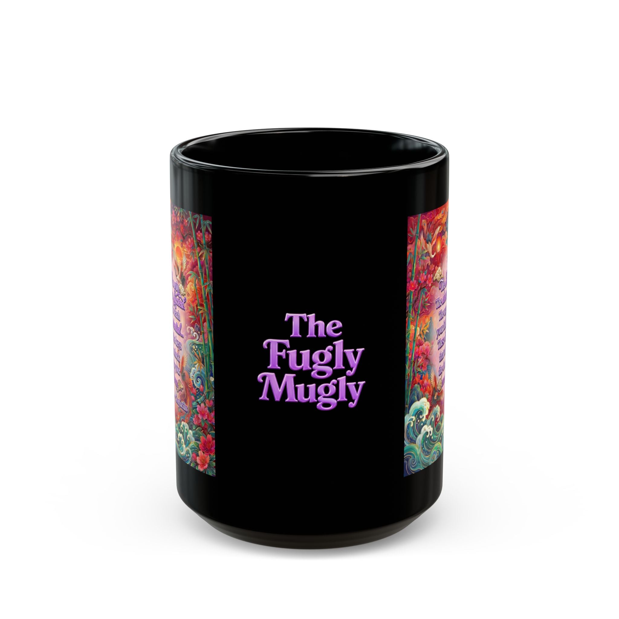 The Keys to Excellence – Confucius Wisdom Black Mug | Luxury Philosophy Coffee Mug