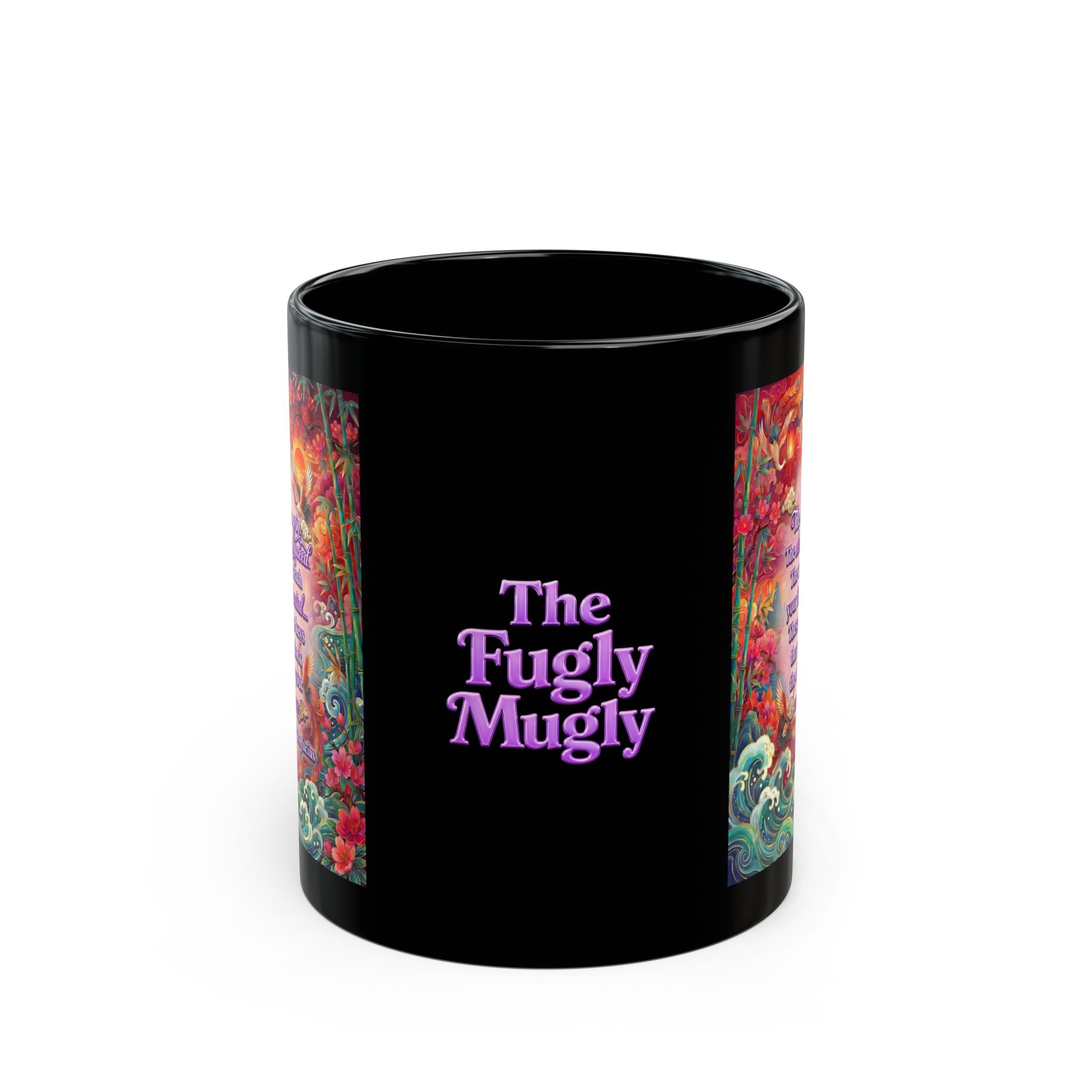 The Keys to Excellence – Confucius Wisdom Black Mug | Luxury Philosophy Coffee Mug