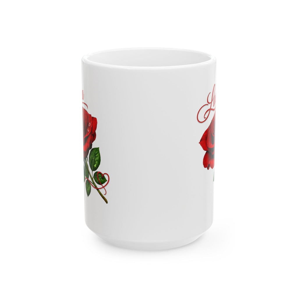 Laura – A Name That Feels Effortless | Signature Rose White Mug – Personalized Elegant Gift
