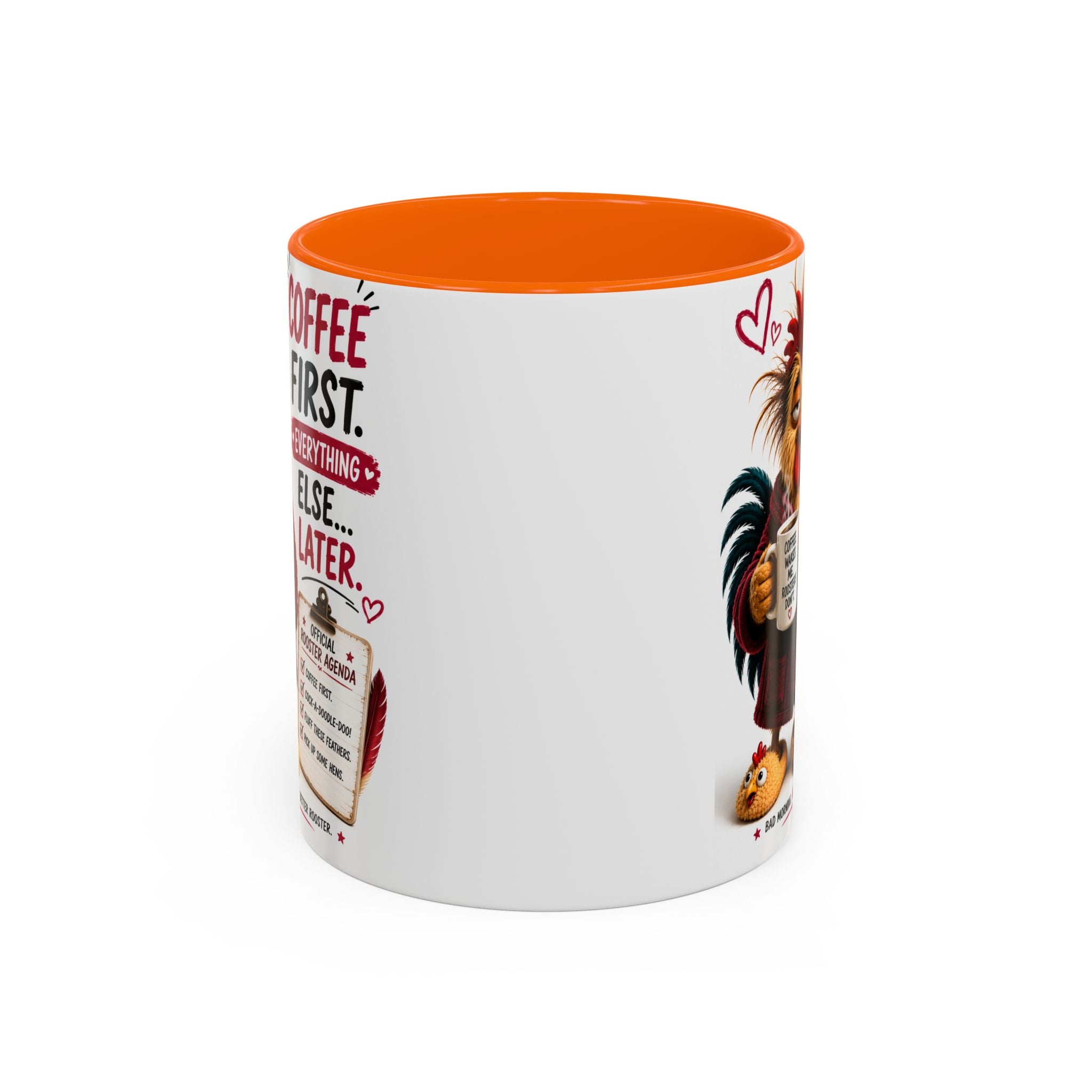 Coffee First. Everything Else… Later.™ | Luxury Rooster Coffee Mug | Funny Farmhouse Morning Gift | Cozy Coffee Lover Ceramic Mug